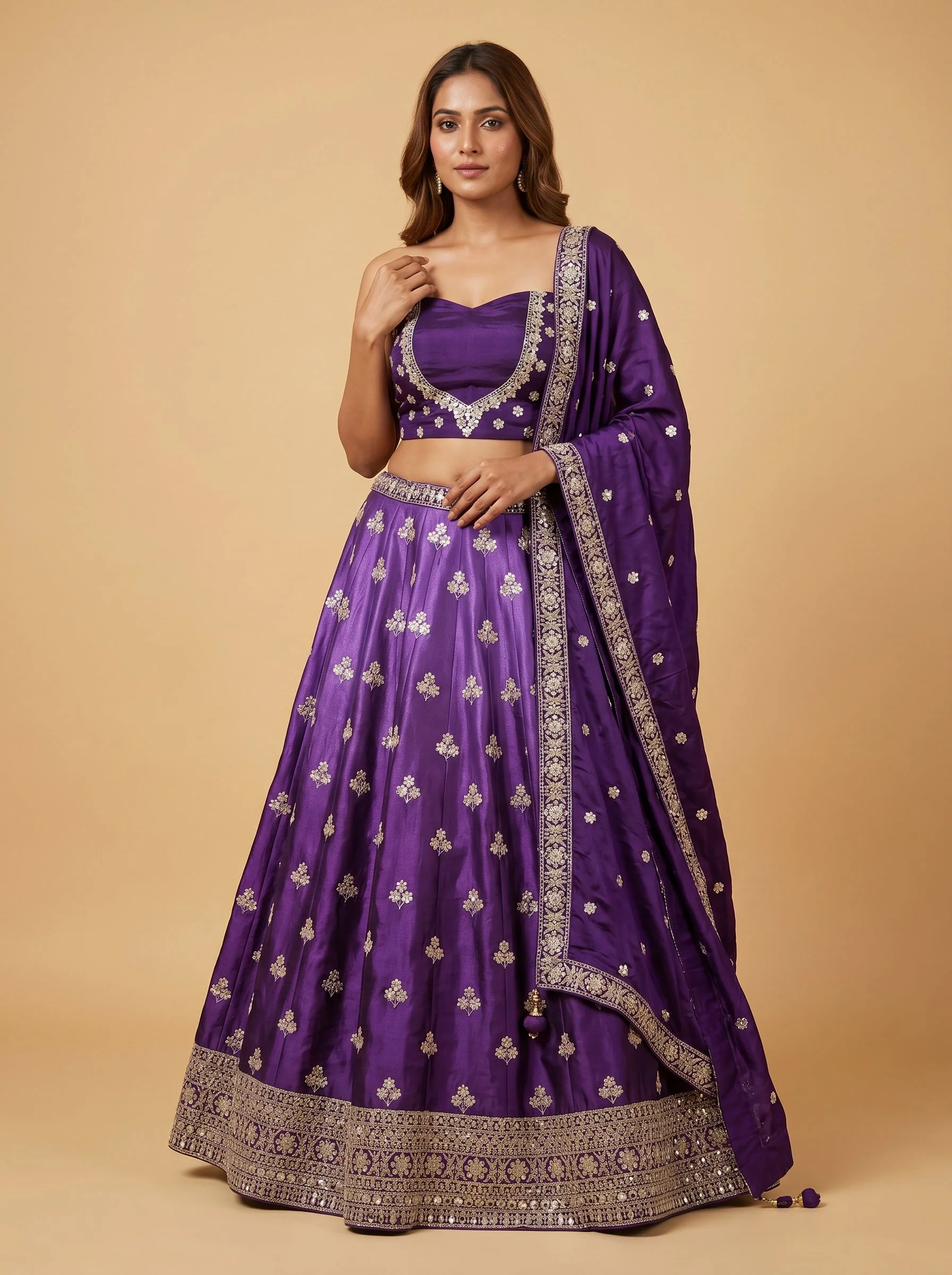 Amethyst Shine Lehenga
