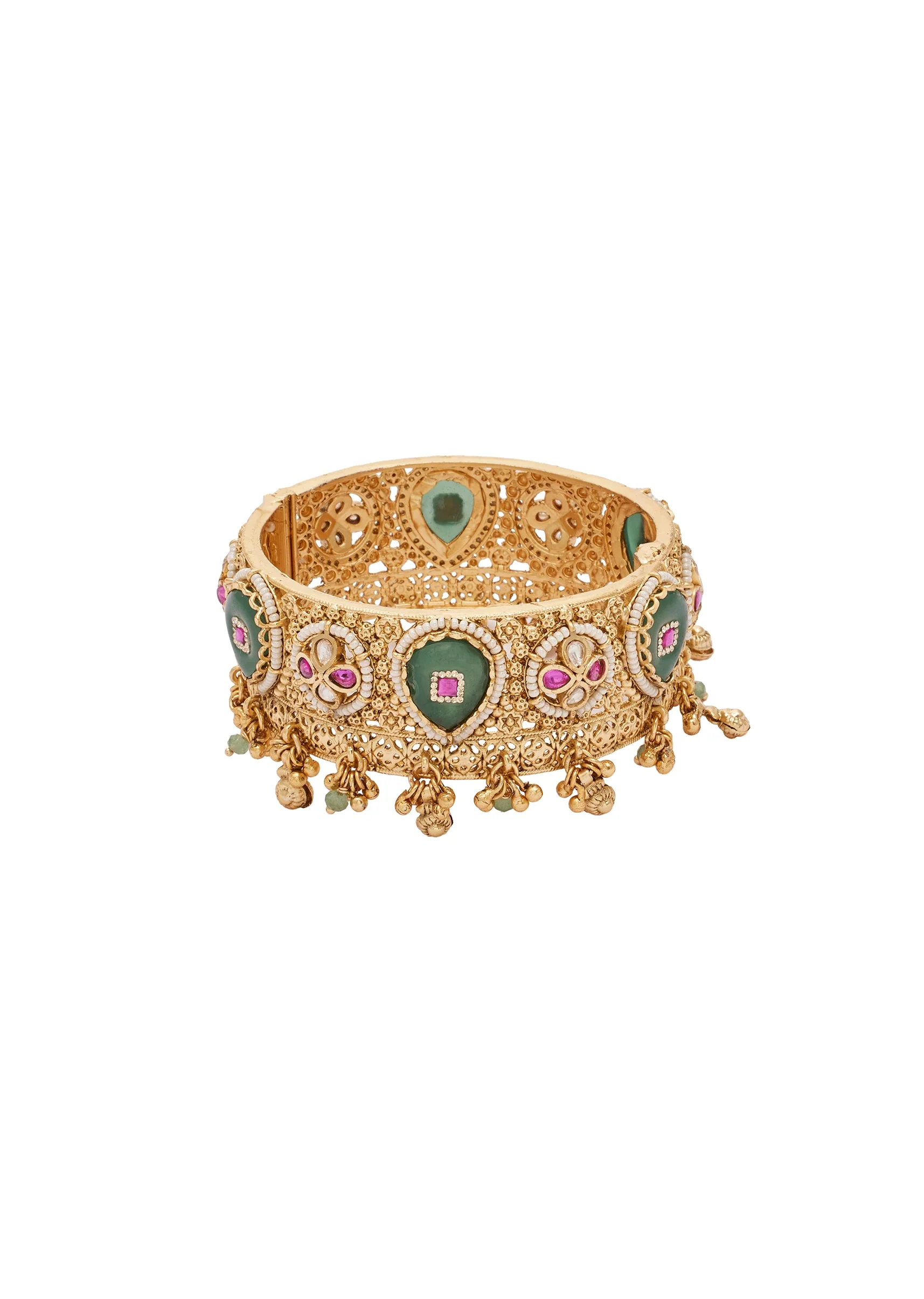 Antique Gold Kundan Kada Set - Image 3