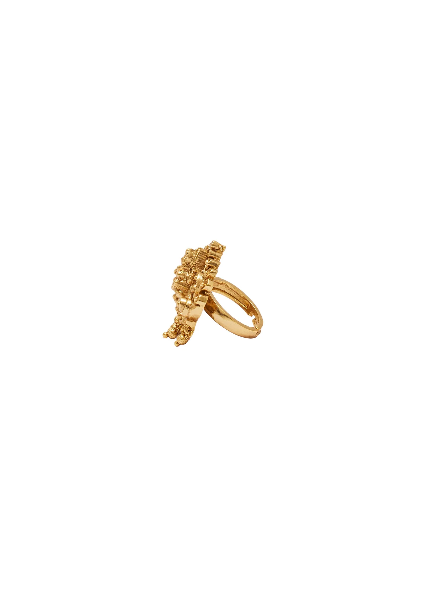 Antique Gold Temple Statement Ring - Image 3