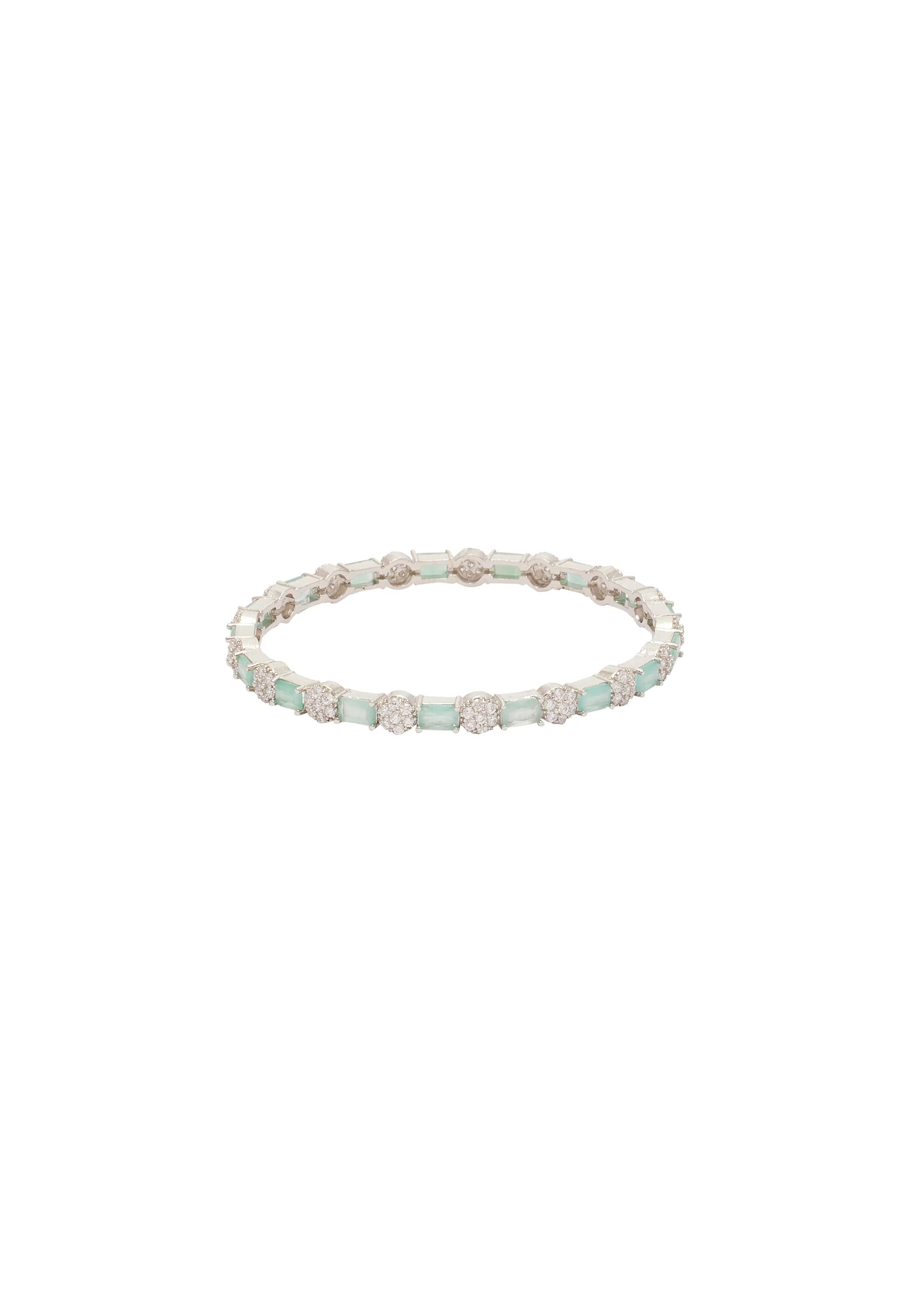Aqua Enamel Zirconia Bangles - Image 3