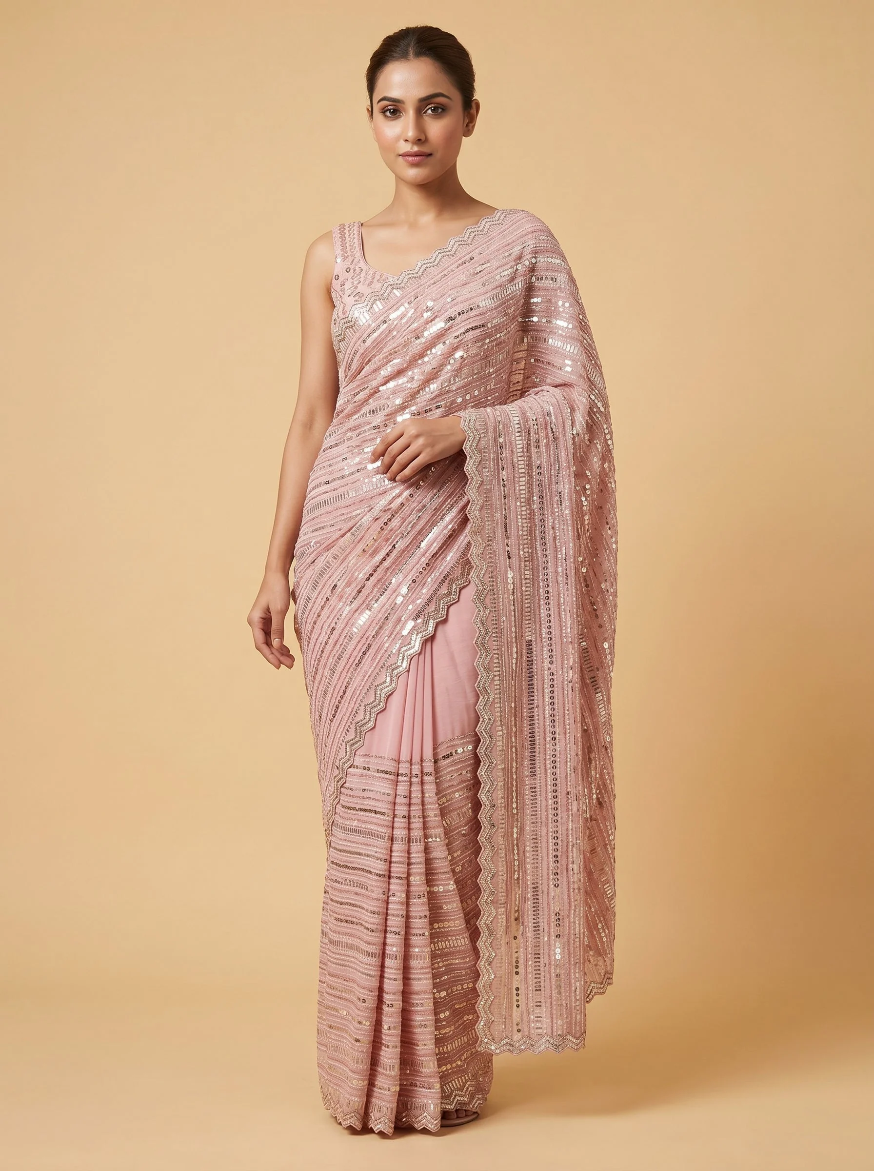 Baby Pink Radiance Saree