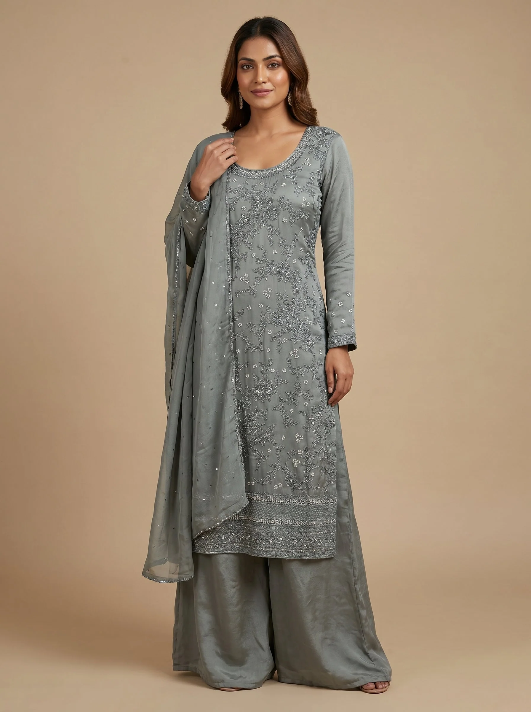 Bamboo Green Palazzo Set