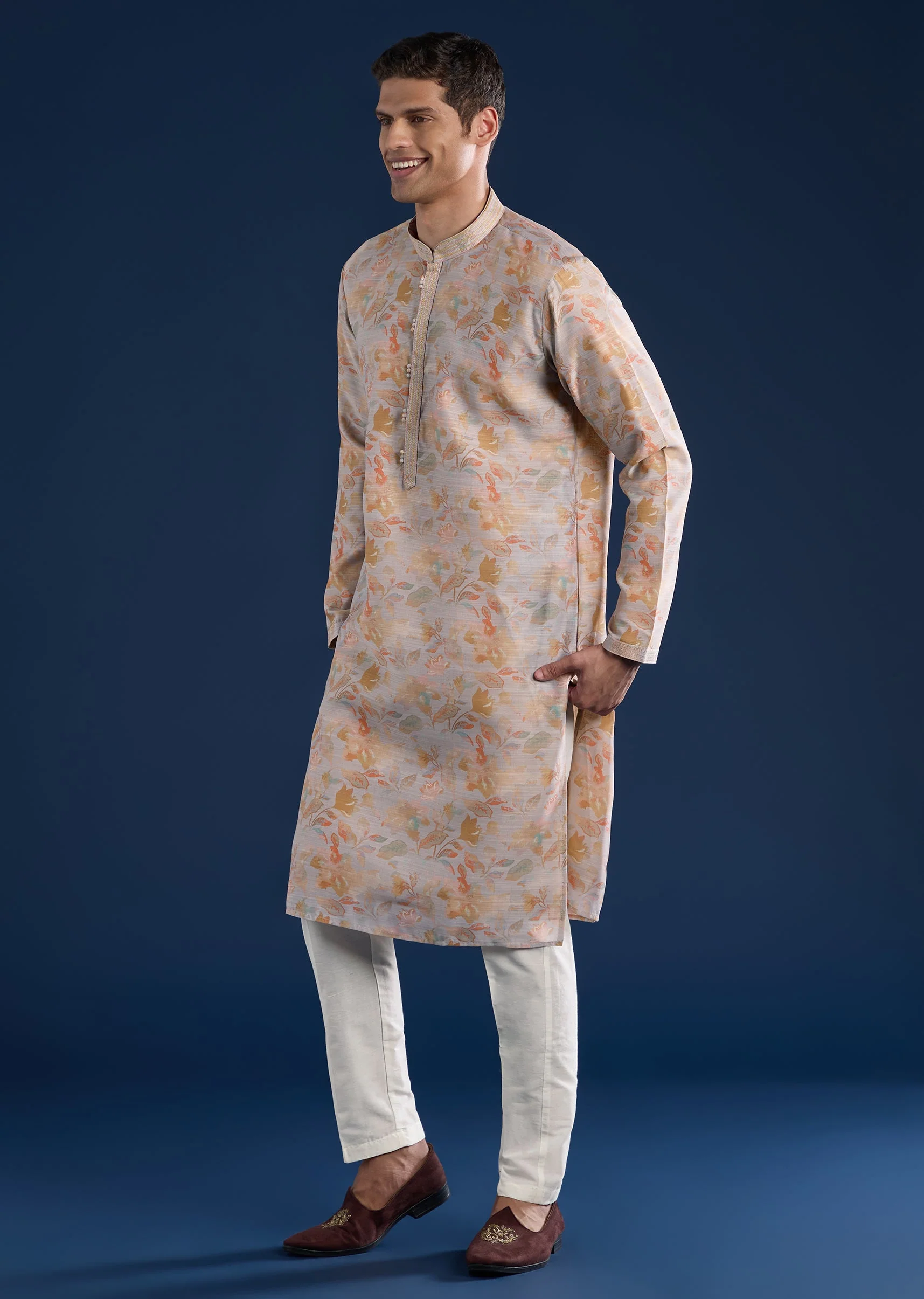Beige Casual Kurta Set - Image 3