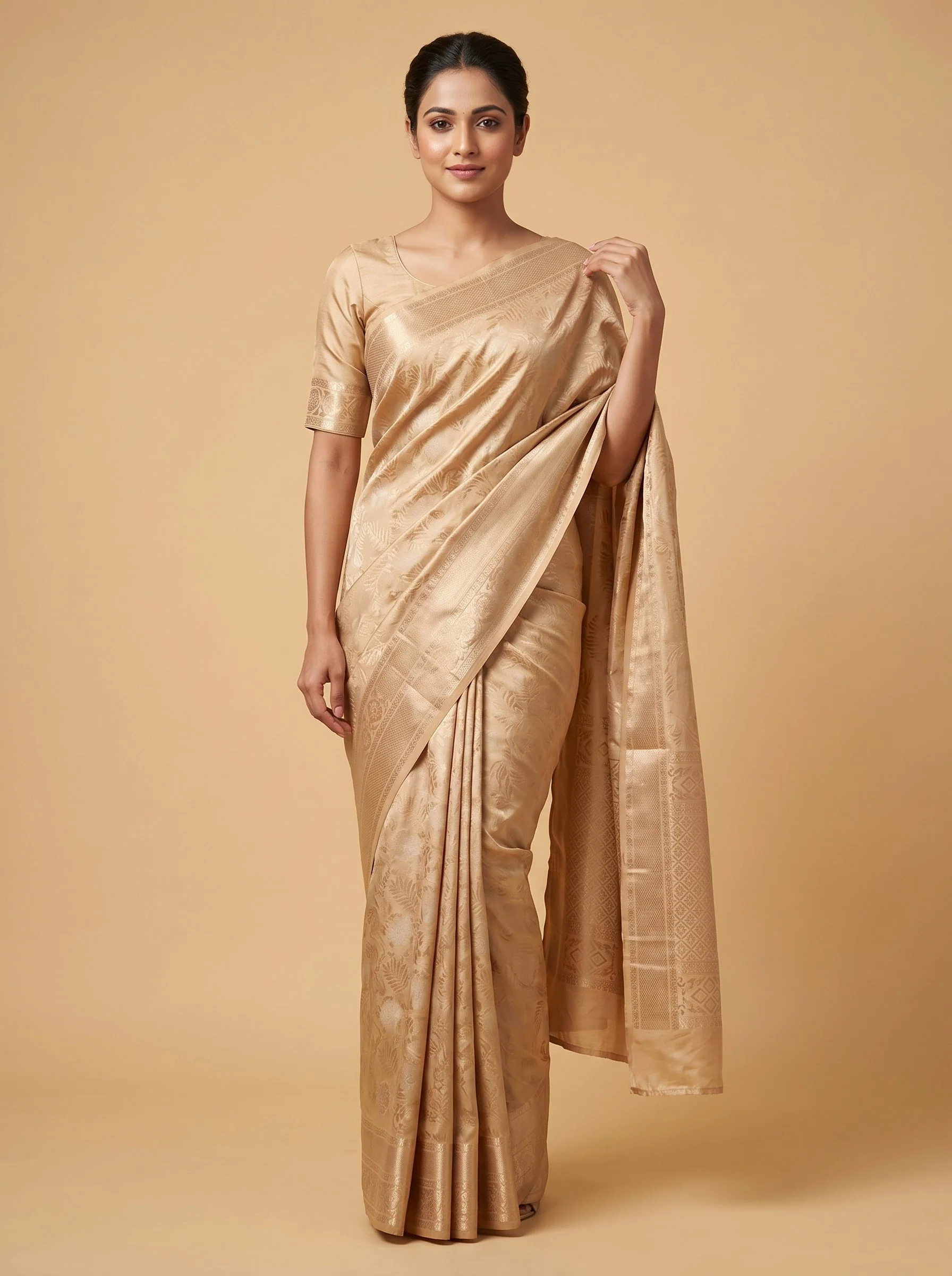 Beige Glow Elegance Saree