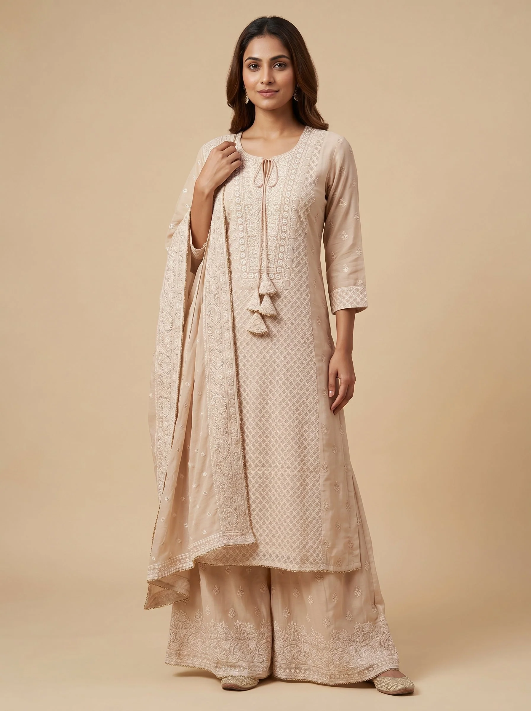 Beige Mist Anarkali