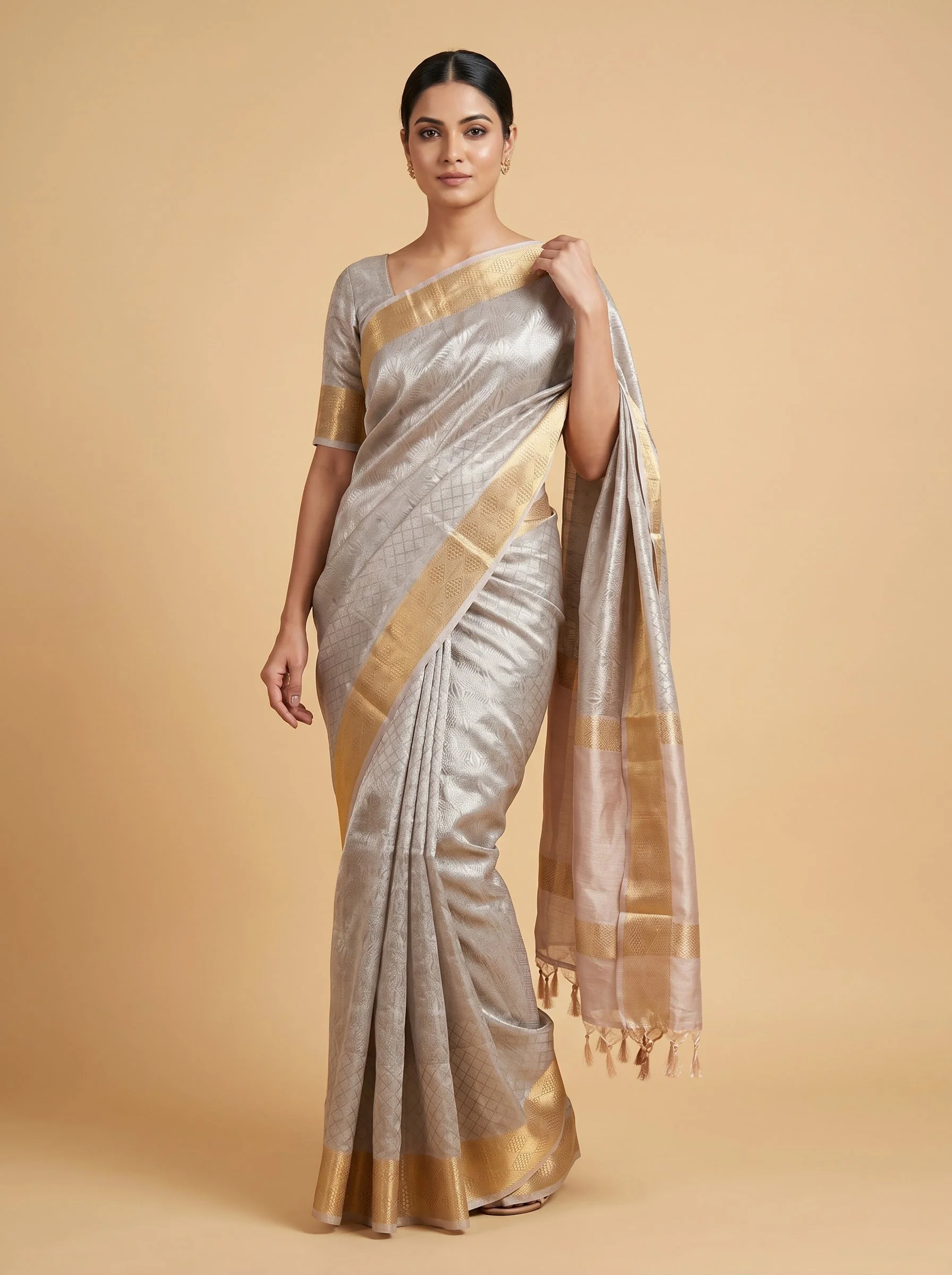Beige Poise Handloom Saree