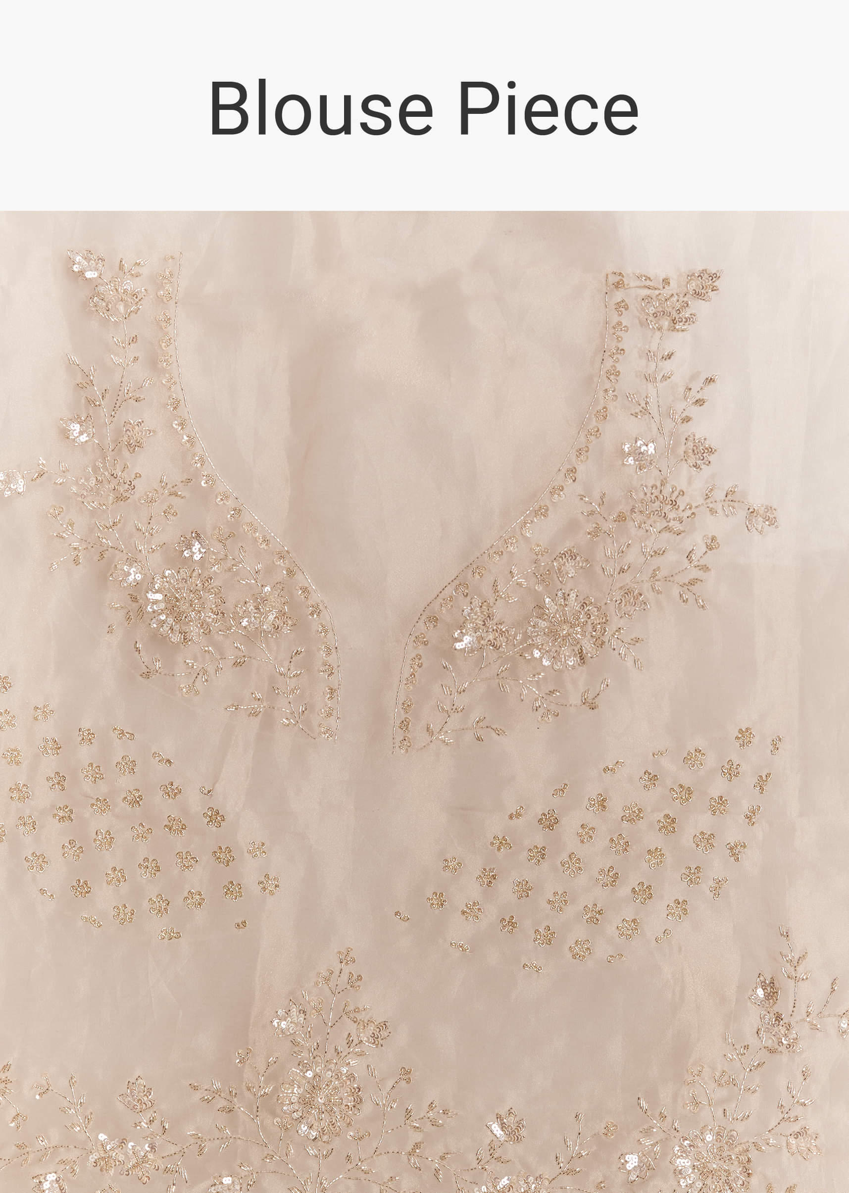Beige Tissue Bridesmaid Lehenga With Heavy Embroidery - Image 7