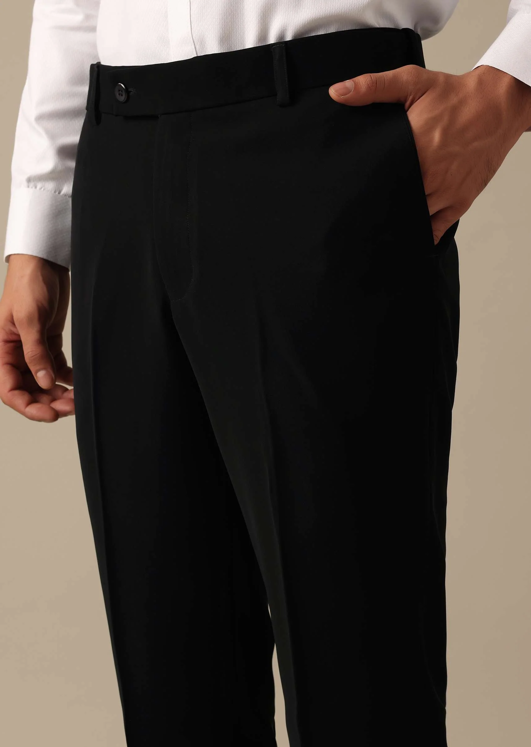 Black Blazer And Pant Set Tuxedo With Cutwork Detail - Image 17