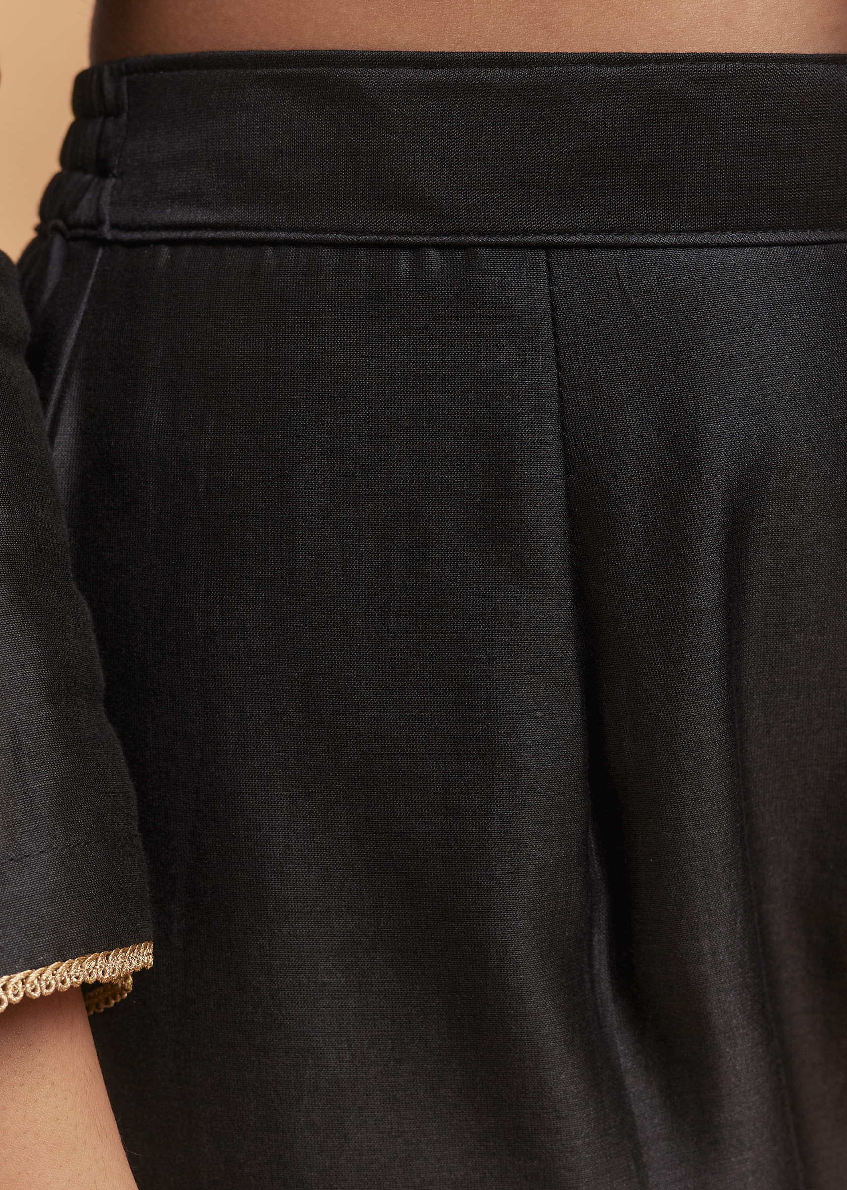 Black Chanderi Anarkali Suit With Zari And Sequins Embroidery - Image 6