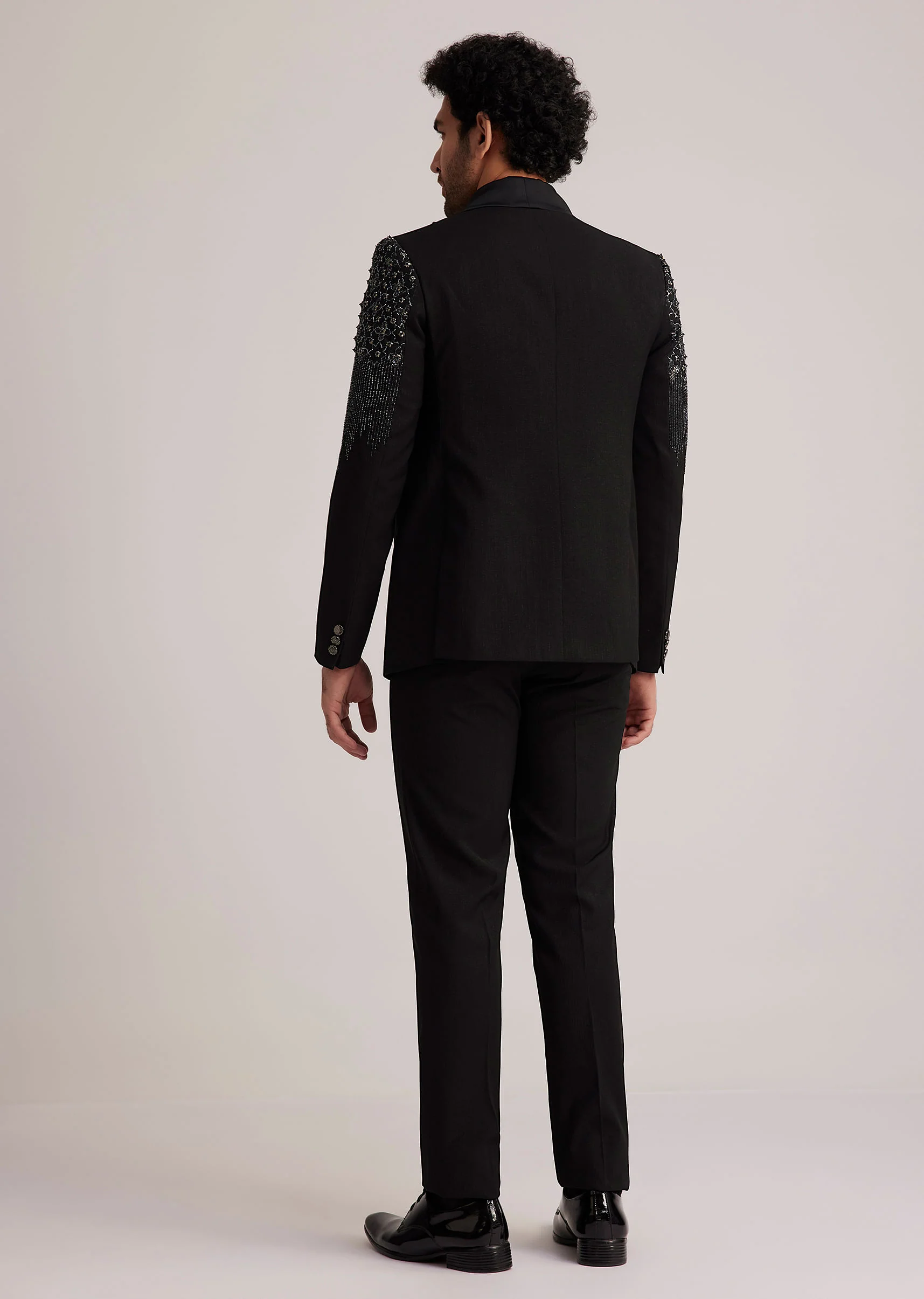 Black Embellished Tuxedo - Image 5