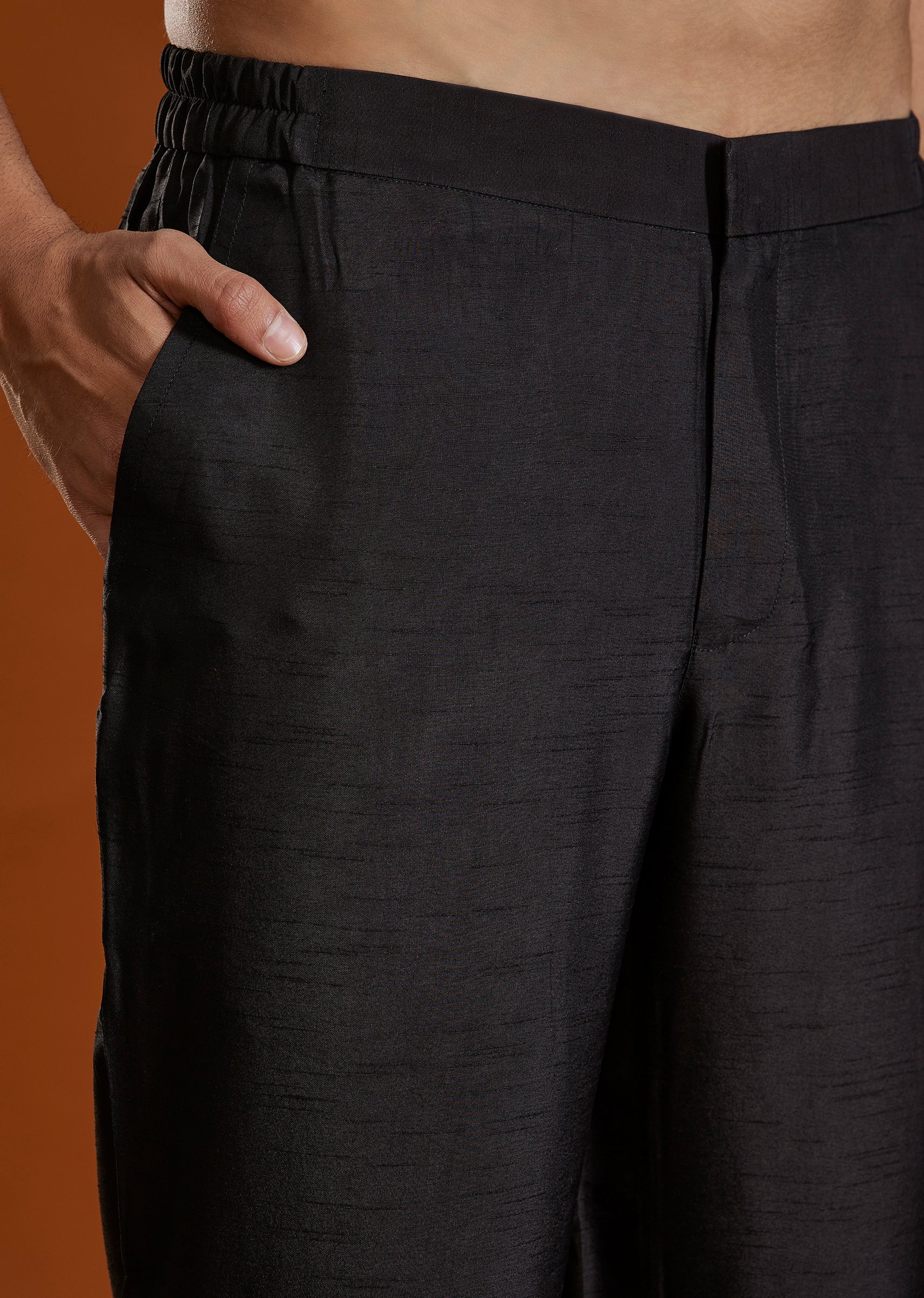 Black Embroidered Kurta Set With Dupatta - Image 7