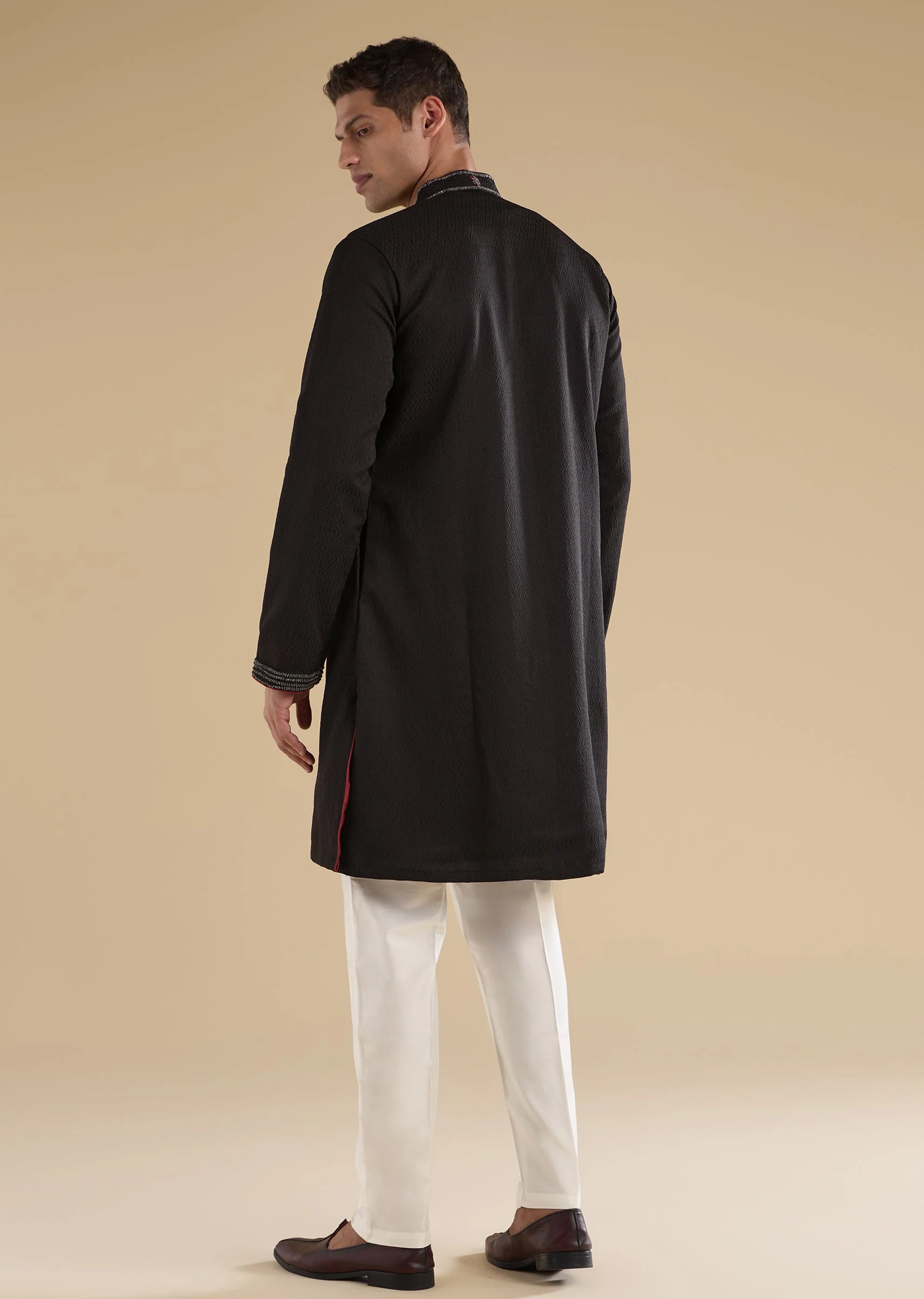 Black Embroidered Kurta Sets - Image 5