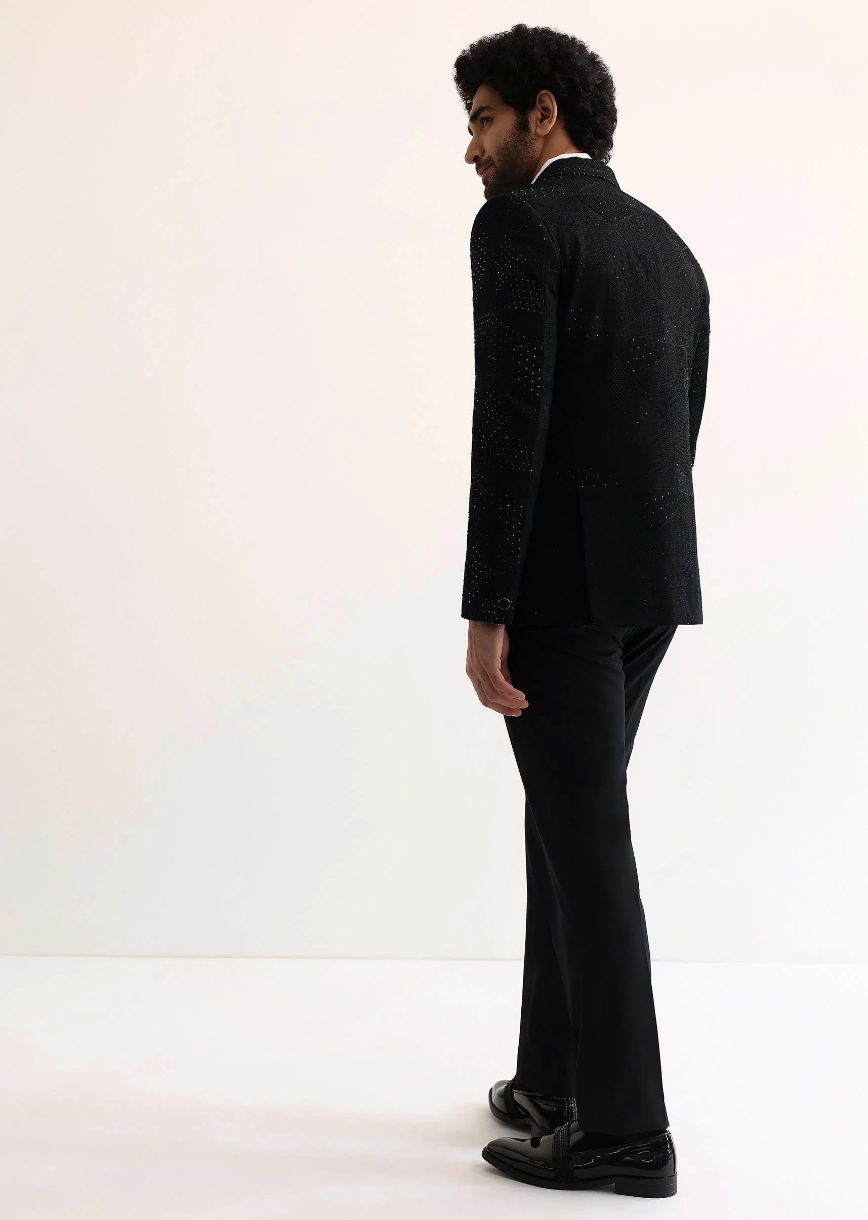 Black Embroidered Tuxedo - Image 5