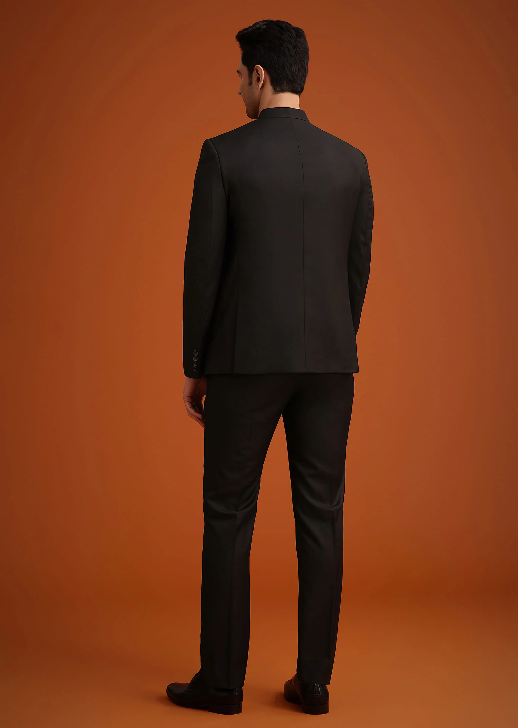 Black Jodhpuri Set With Pocket Square - Image 5
