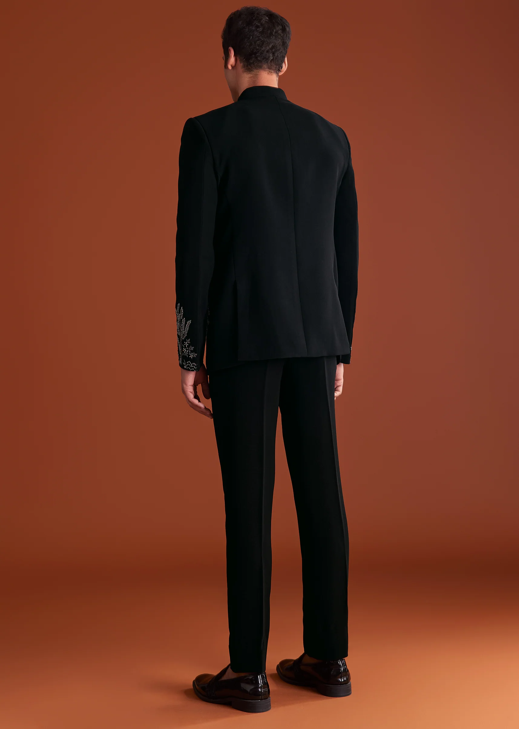 Black Jodhpuri Suit In Lachkaa With Hand Embroidery - Image 5