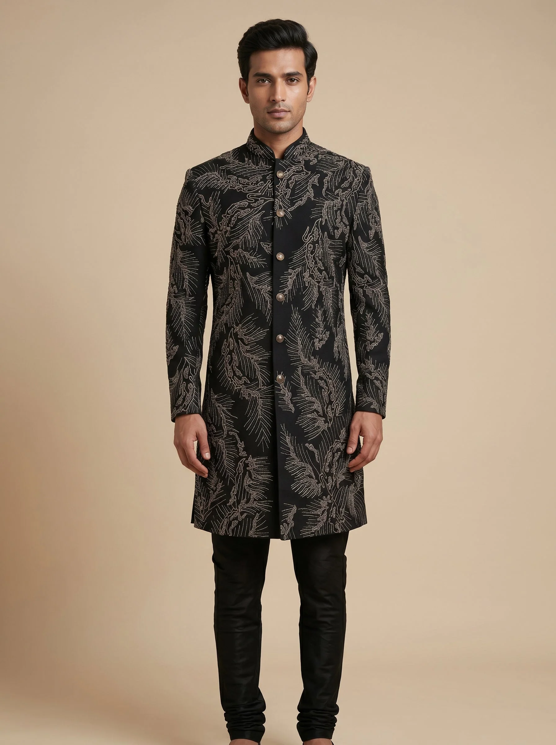 Black Modern Indowestern
