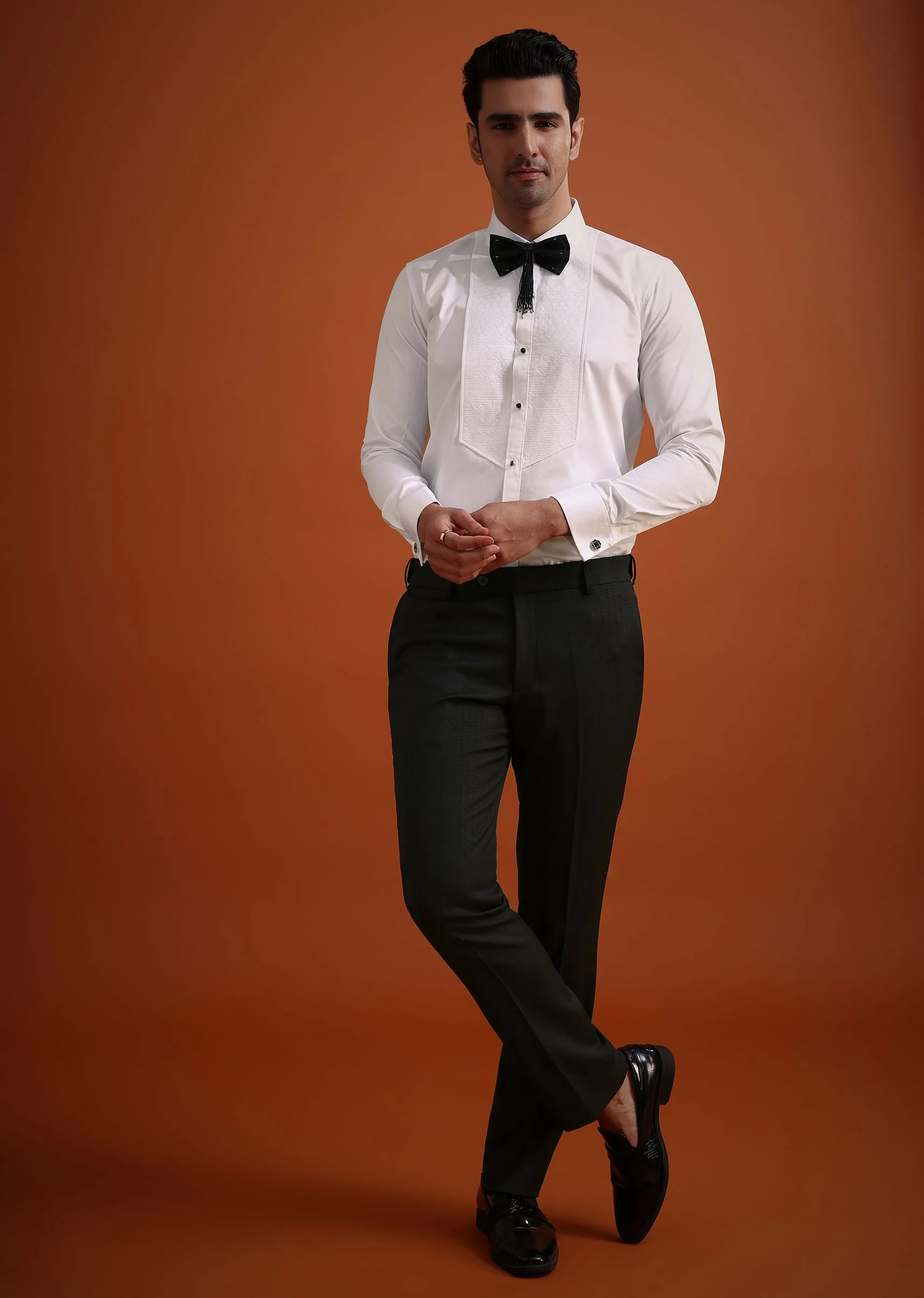 Black Salli Embellished Tuxedo Set - Image 7