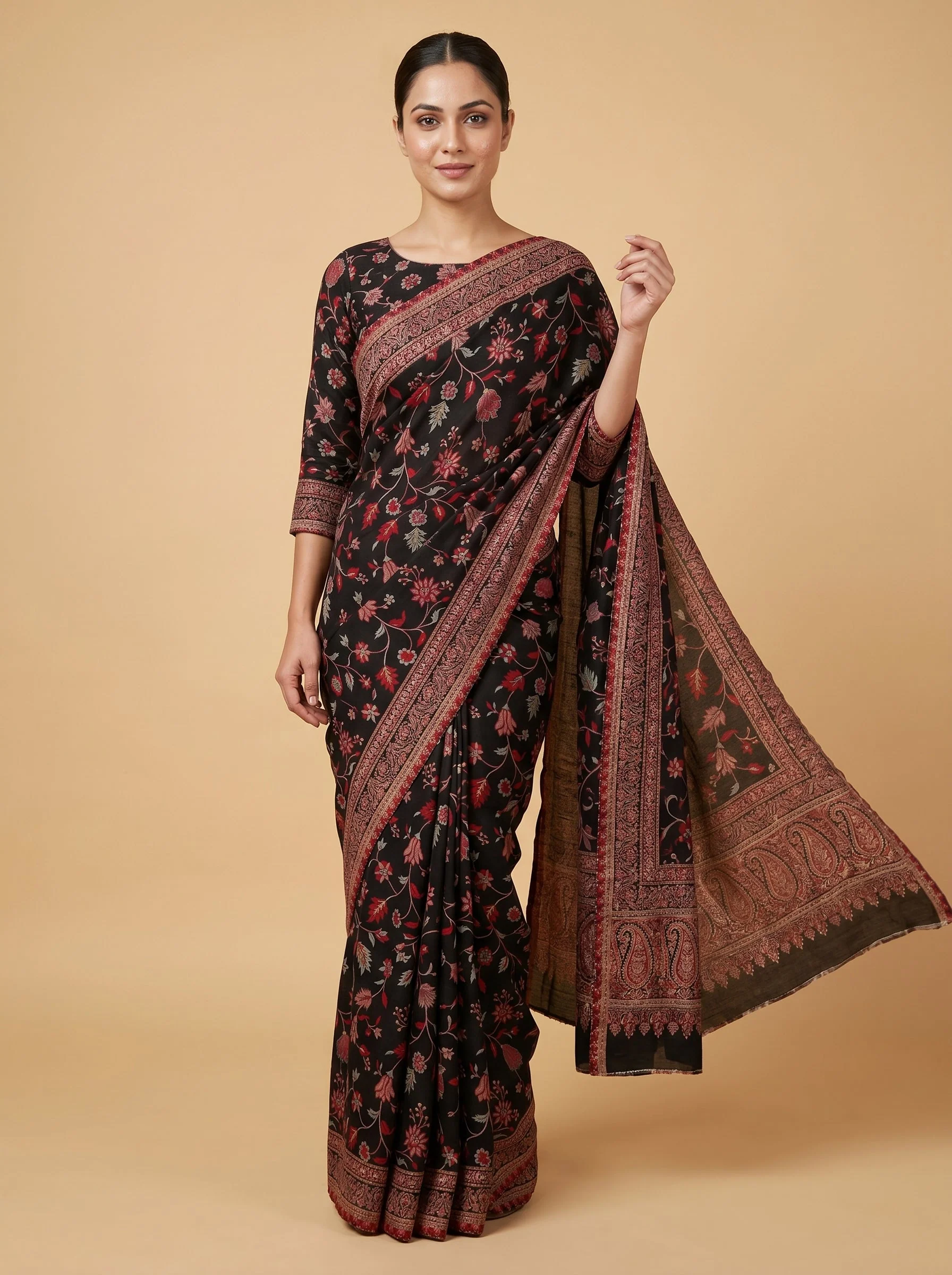 Black Sleek Statement Handloom Saree