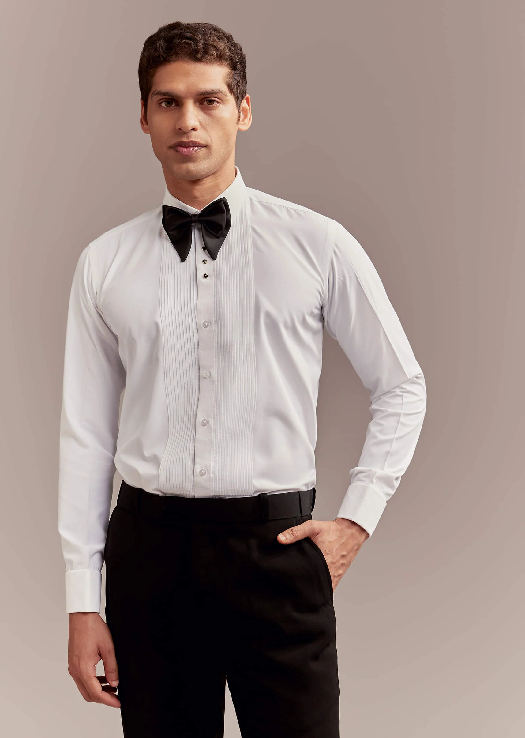Black Tuxedo For Men With Modern Geometric Beadwork - Image 8