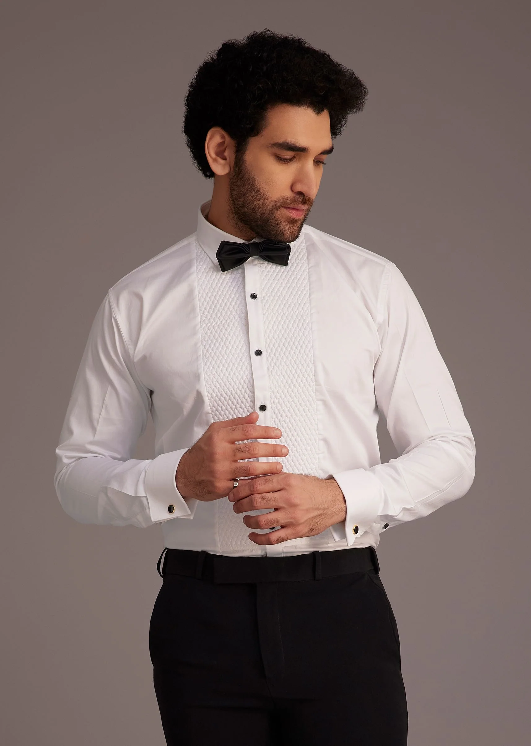 Black Tuxedo With Embellished Swirl Detailing - Image 7