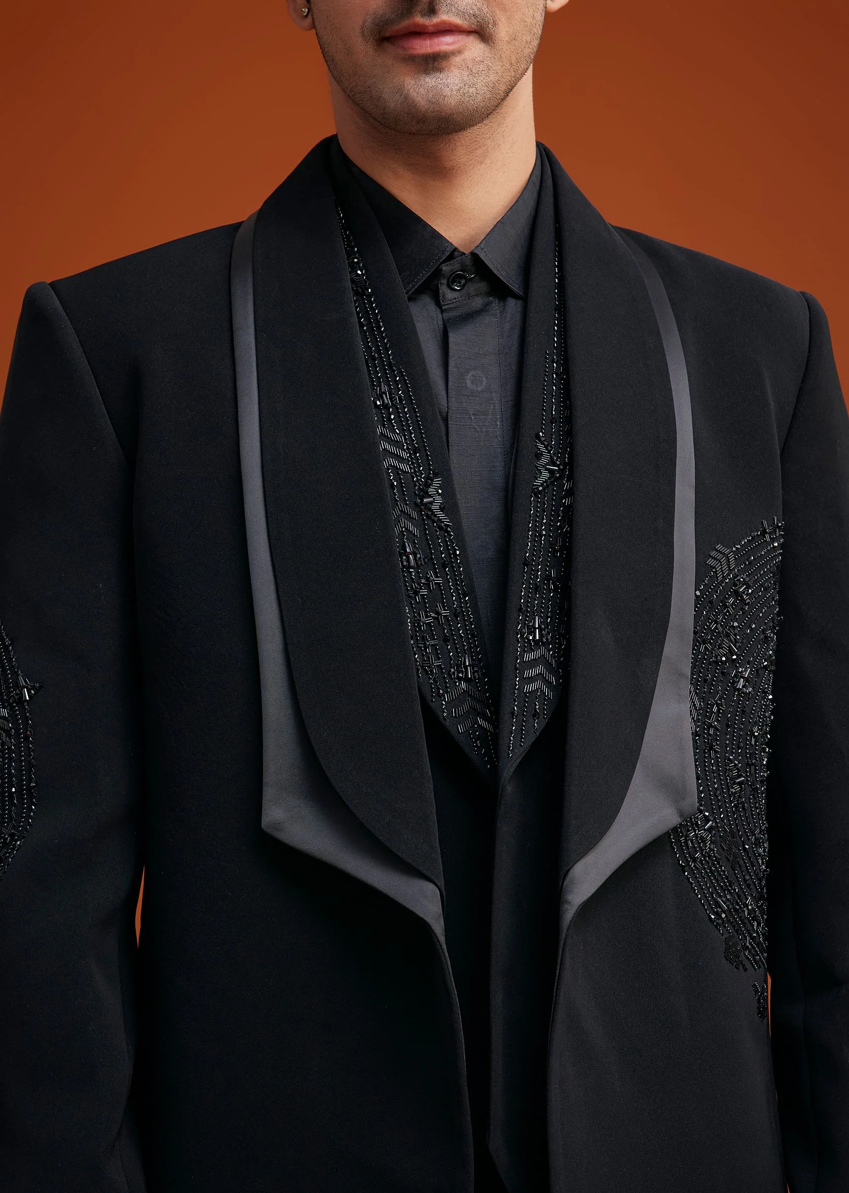Black Tuxedo With Embroidery - Image 2
