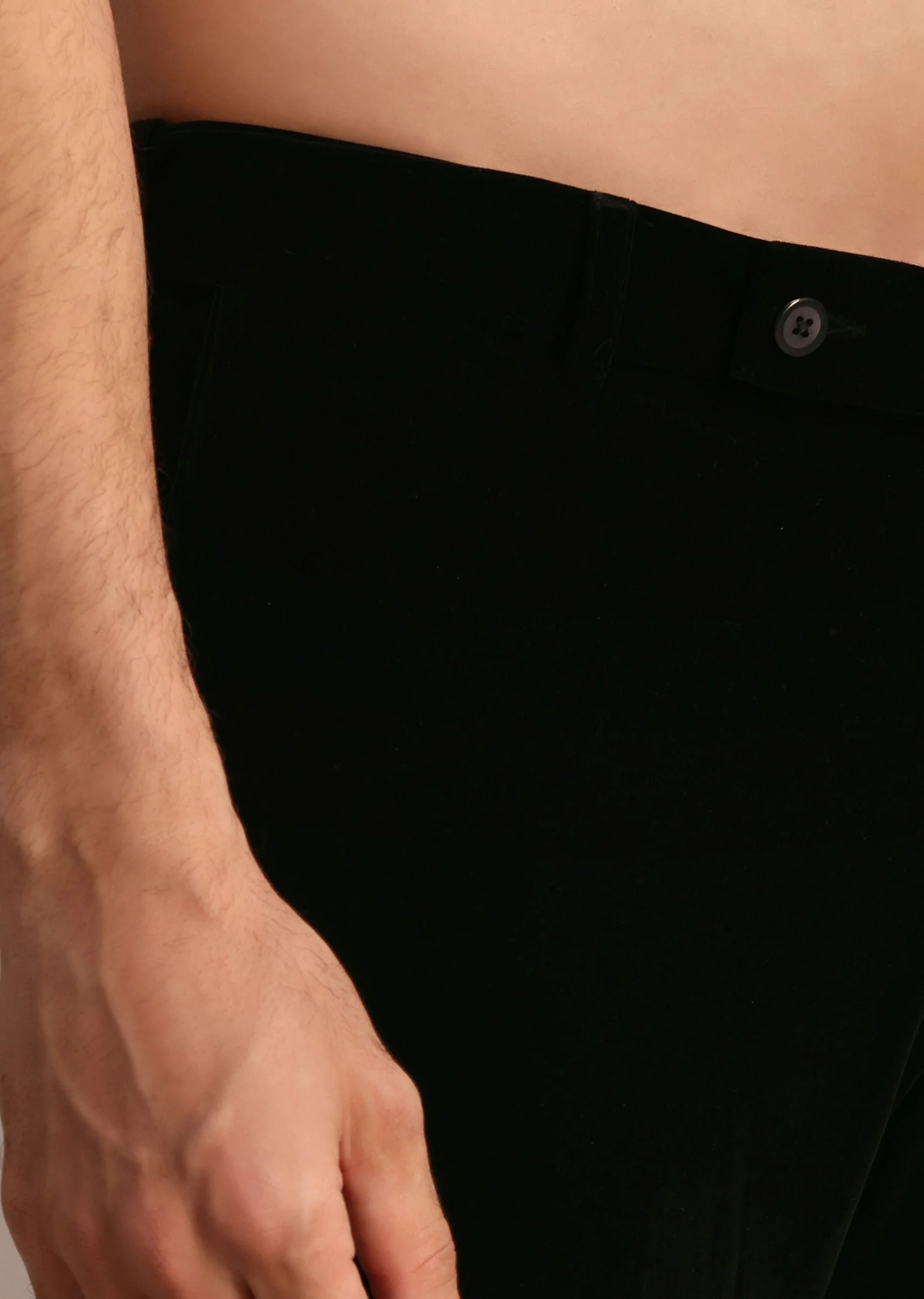 Black Velvet Jodhpuri Set with Pocket Square - Image 6