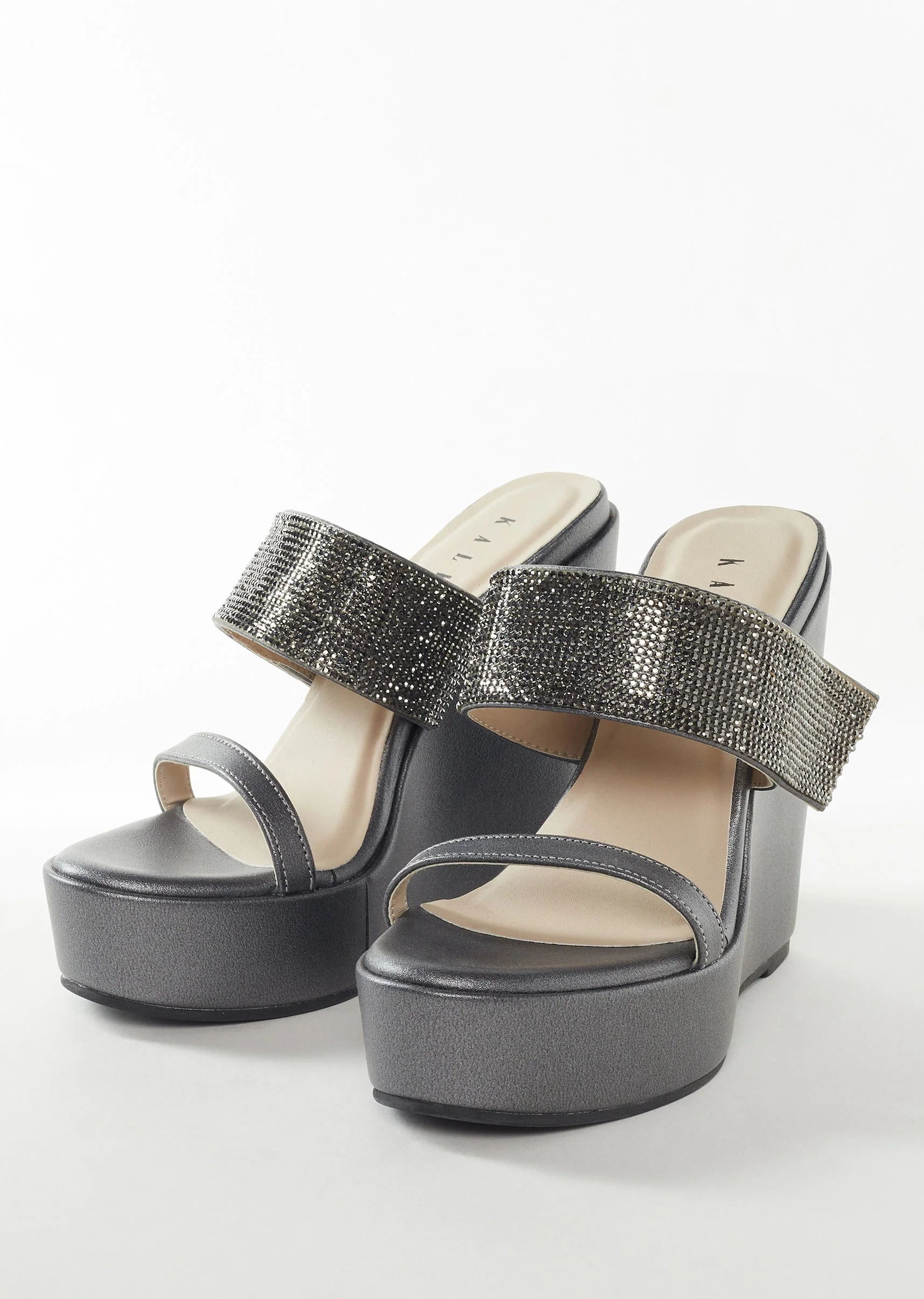 Black Womens Footwear With Embellished Detail Work