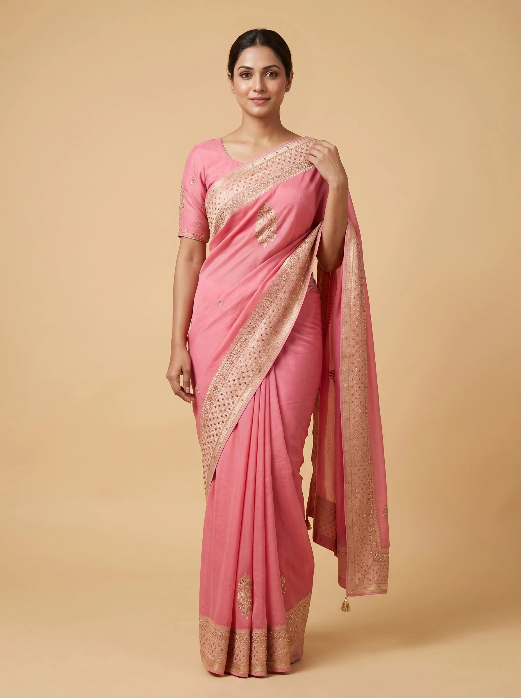 Bloom Blush Radiance Saree