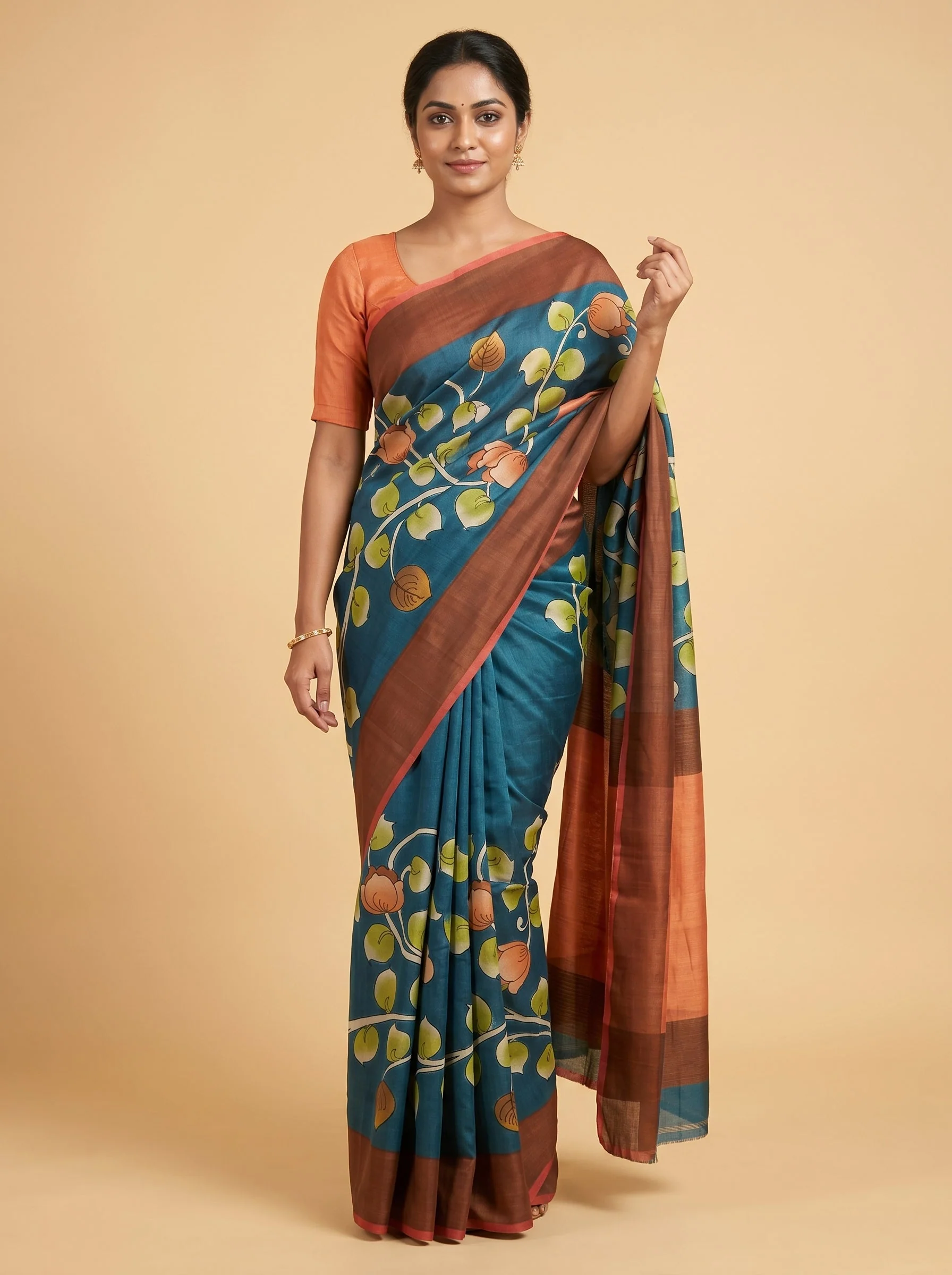 Blue Classic Printed Saree
