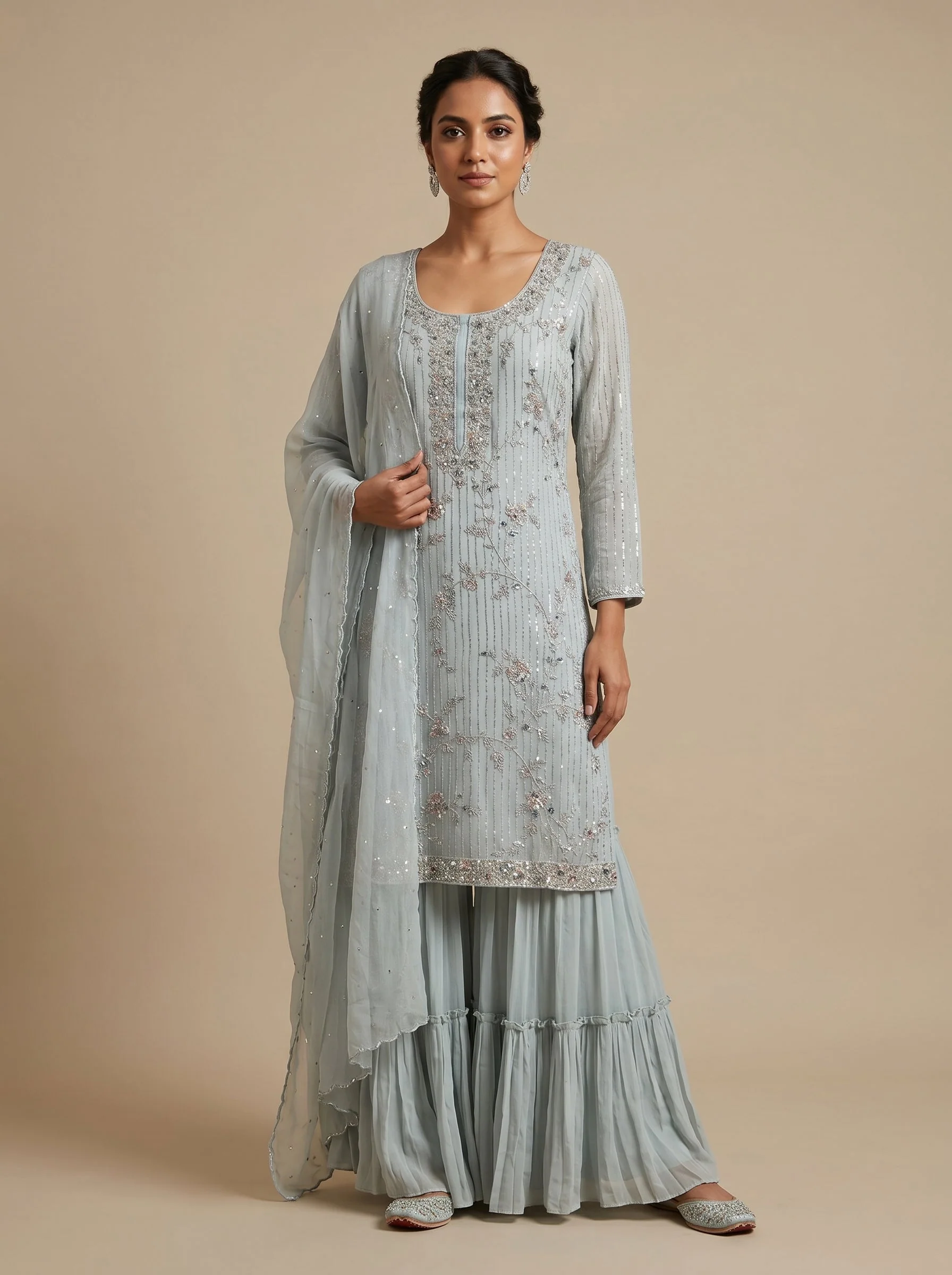 Blue Horizon Sharara Set