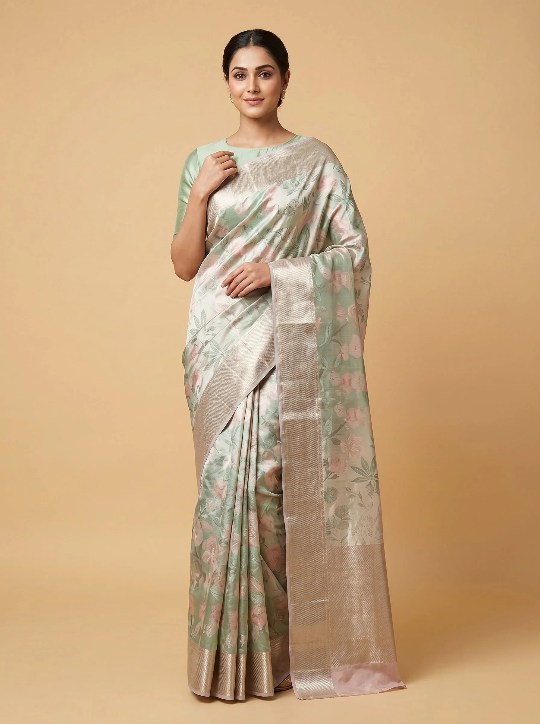 Blue Lavender Dream Handloom Saree