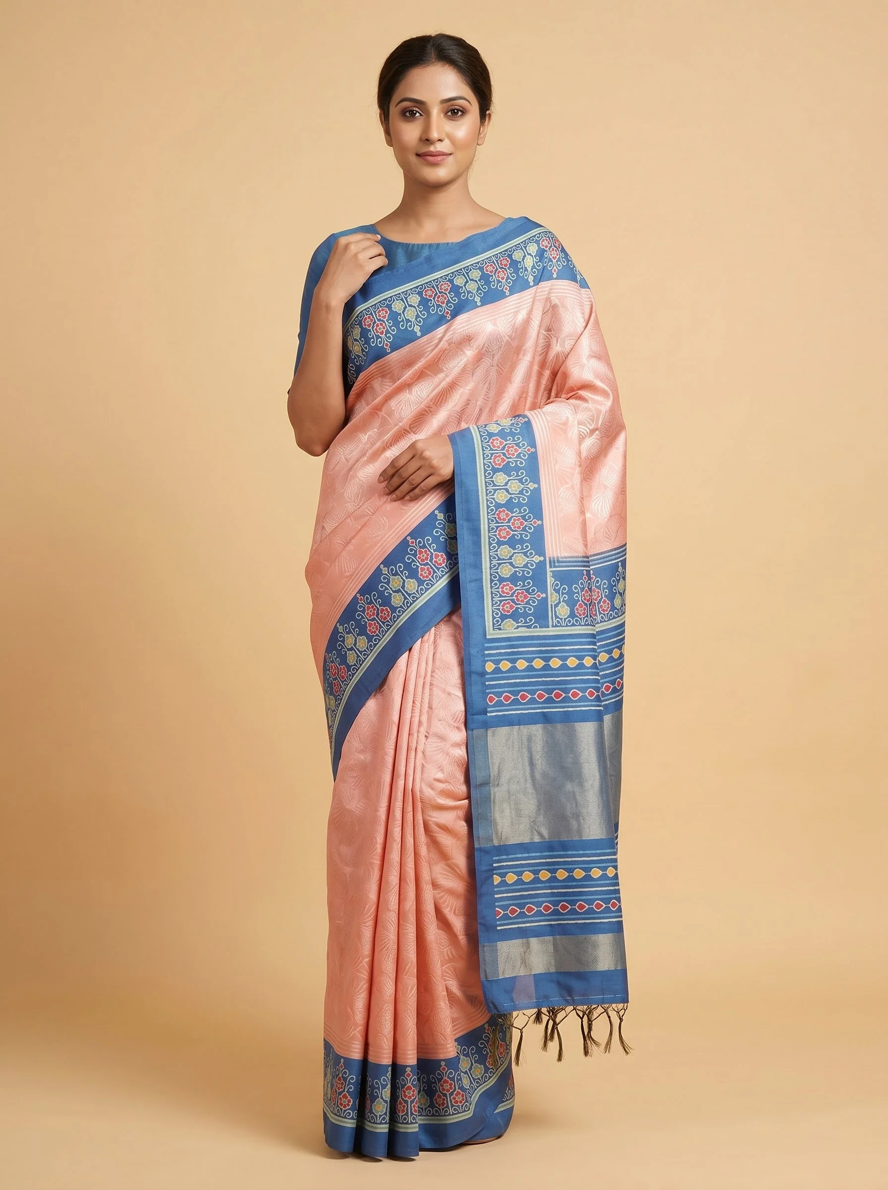 Blue Polished Handloom Saree