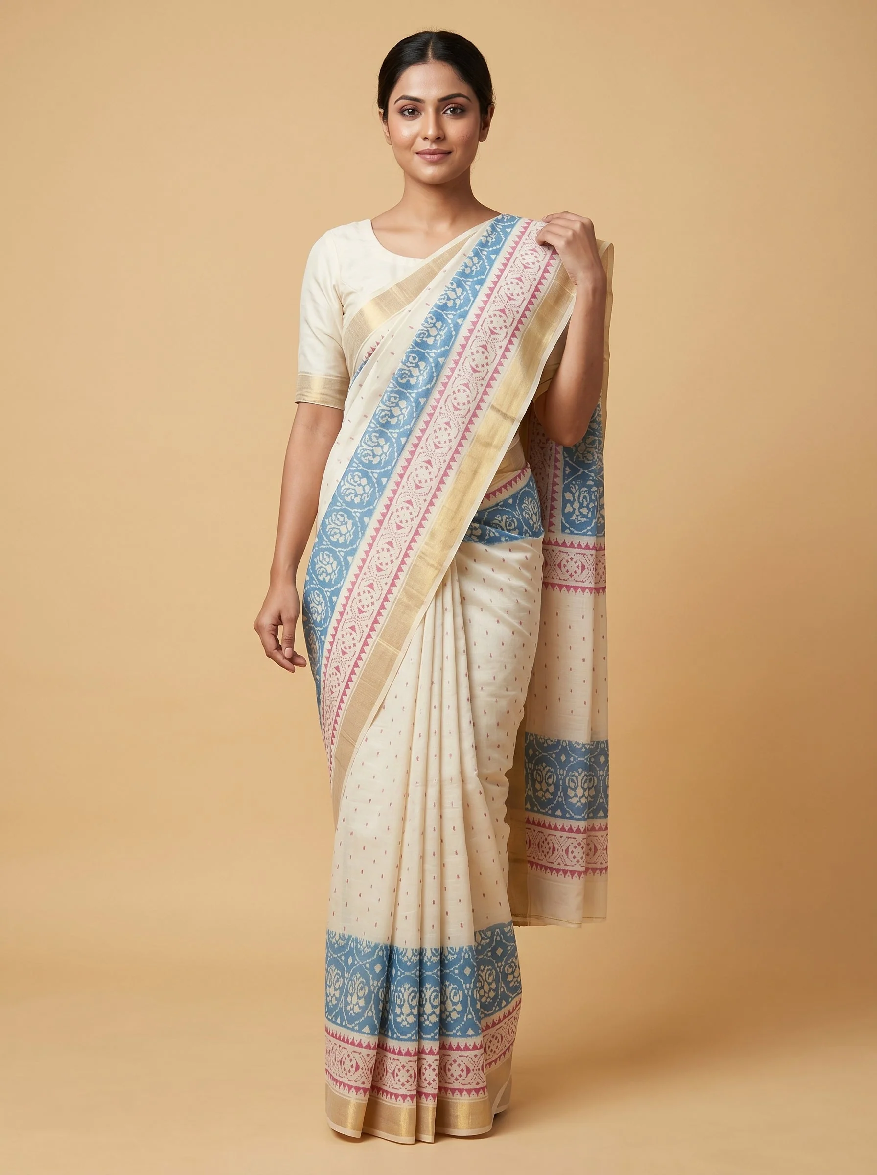 Blue Refined Loom Handloom Saree