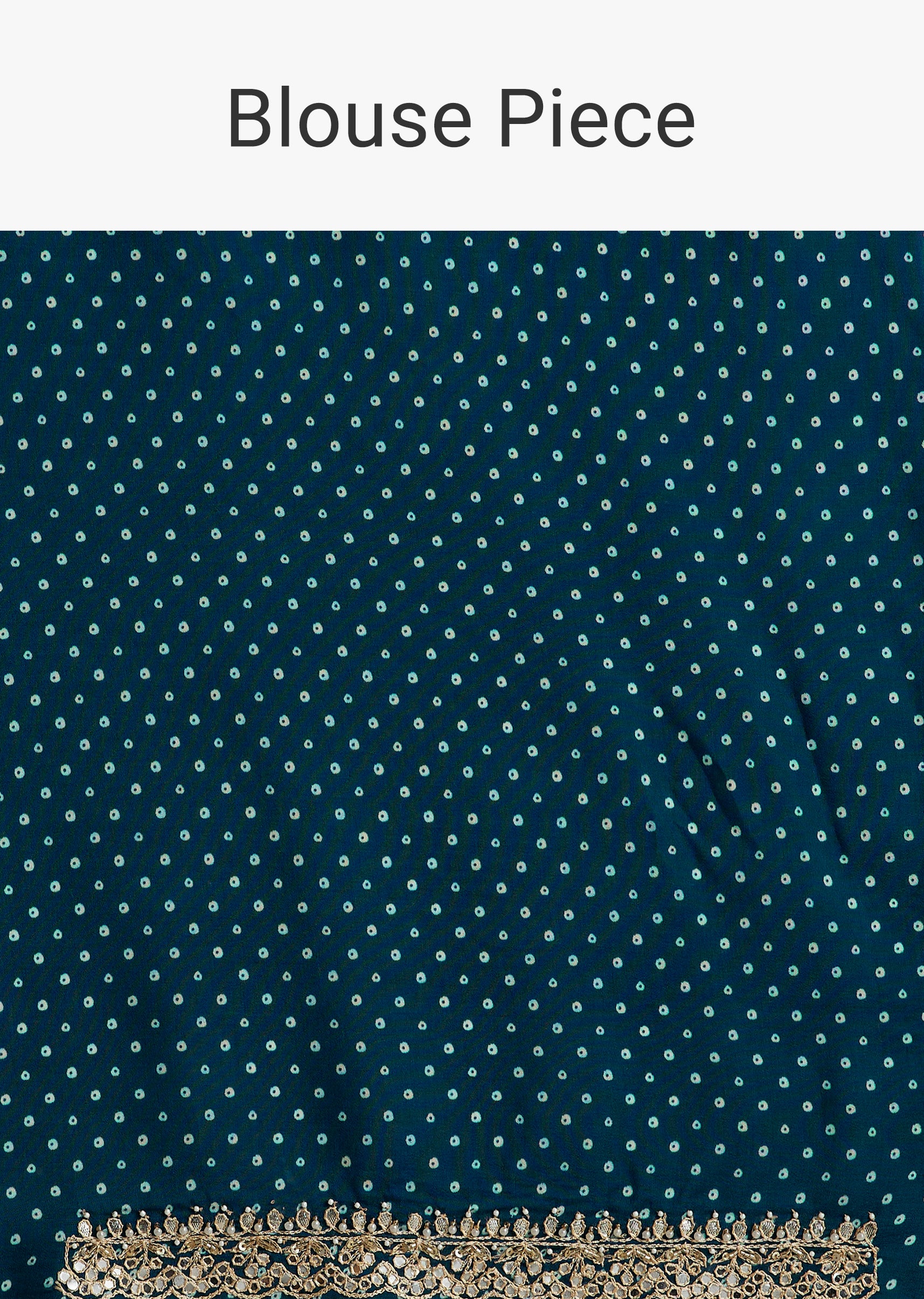 Blue Shaded Muslin Printed Saree With Embellishments - Image 9