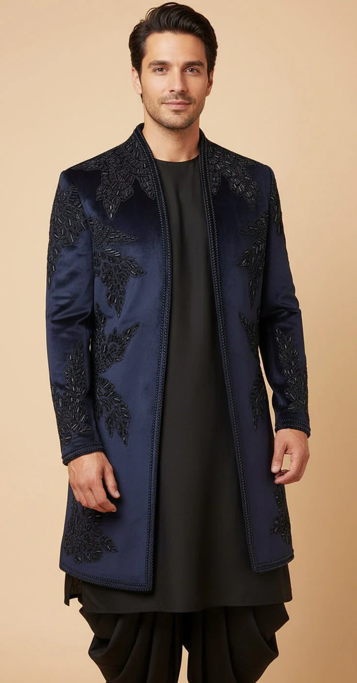 Blue Stylish Indowestern - Image 2