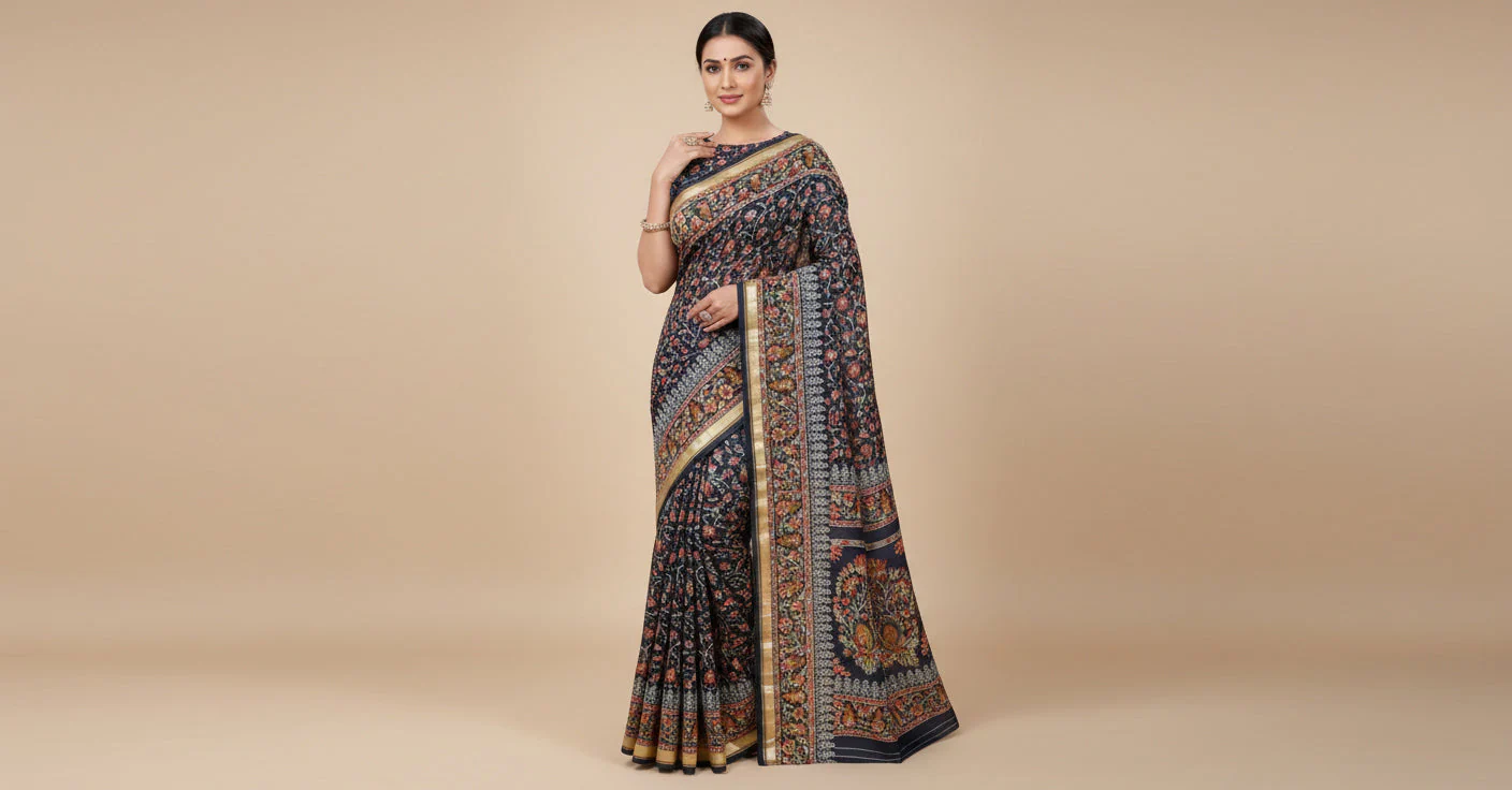 Blue Traditional Handloom Saree