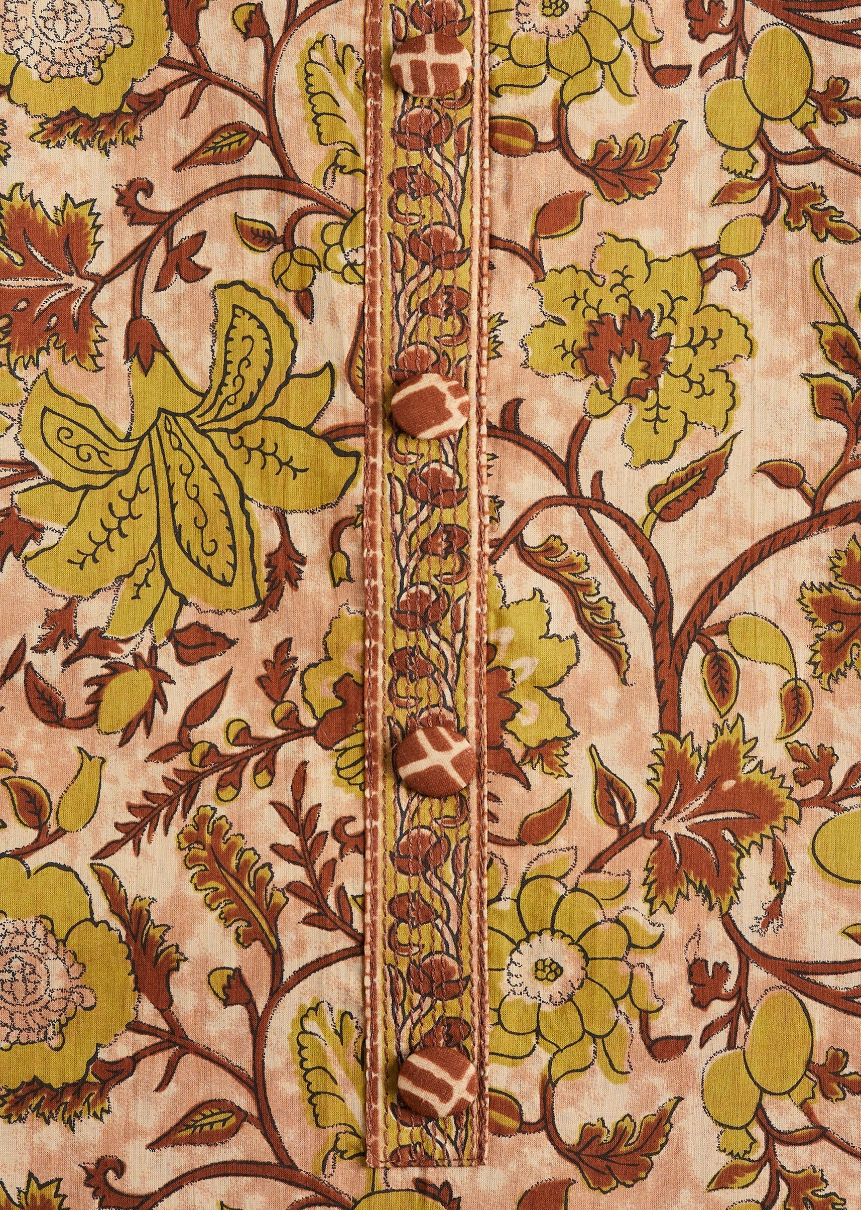 Blush Peach Cotton Printed Unstitched Suit Set - Image 2