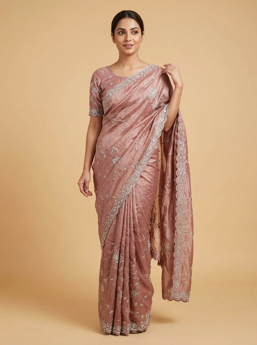 Blush Peach Soft Elegance Saree