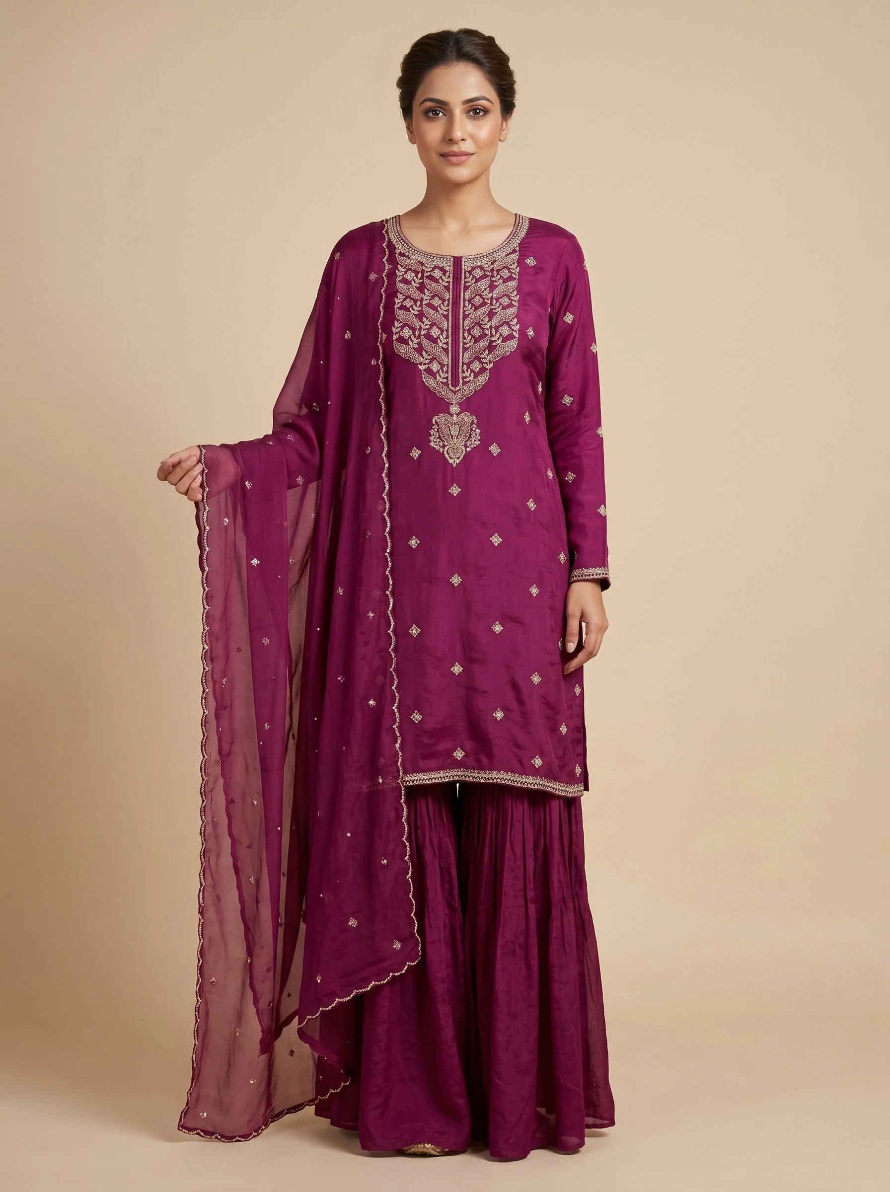 Bordeaux Wine Sharara Set