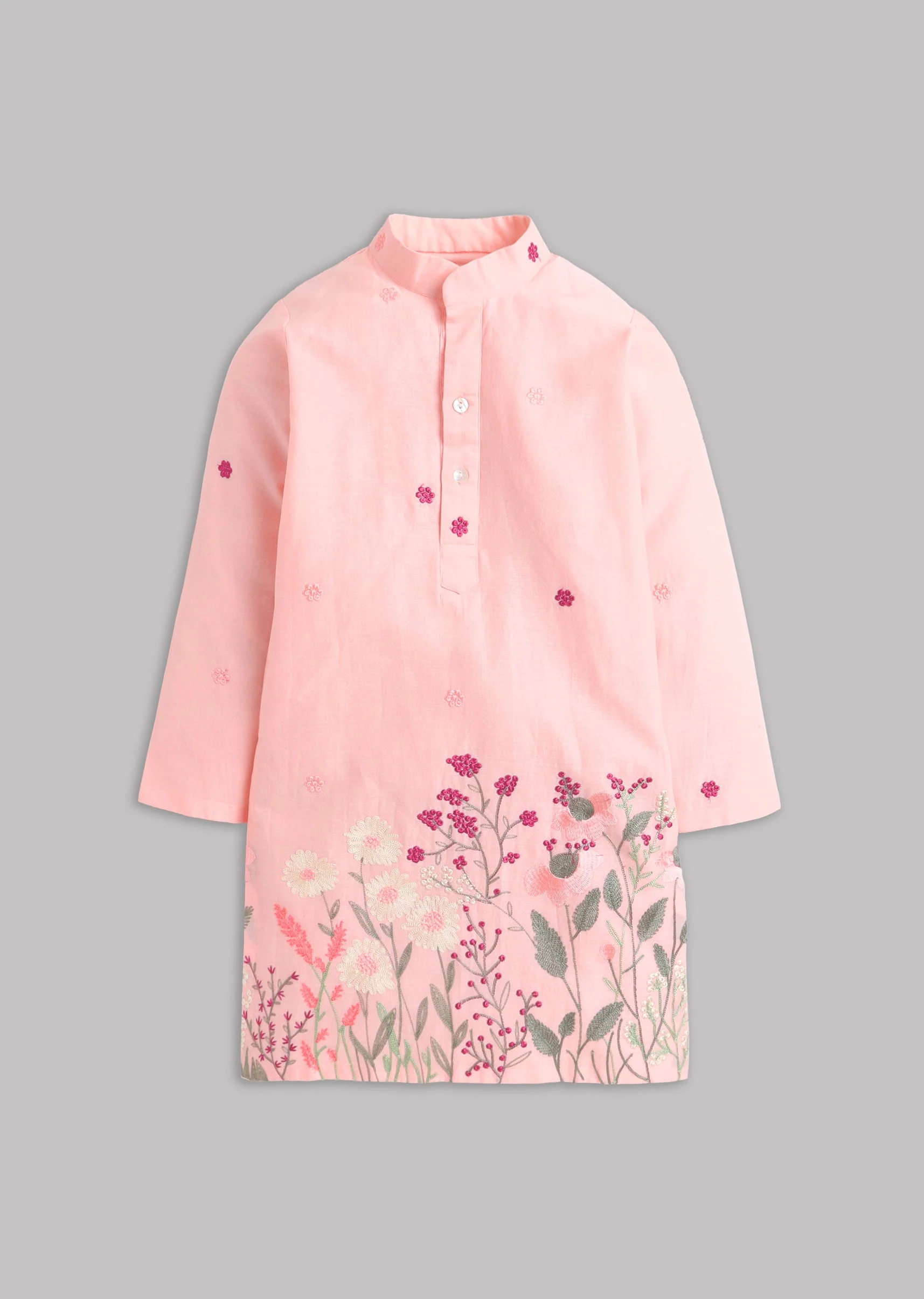 Boys Peach Kurta Set - Image 2