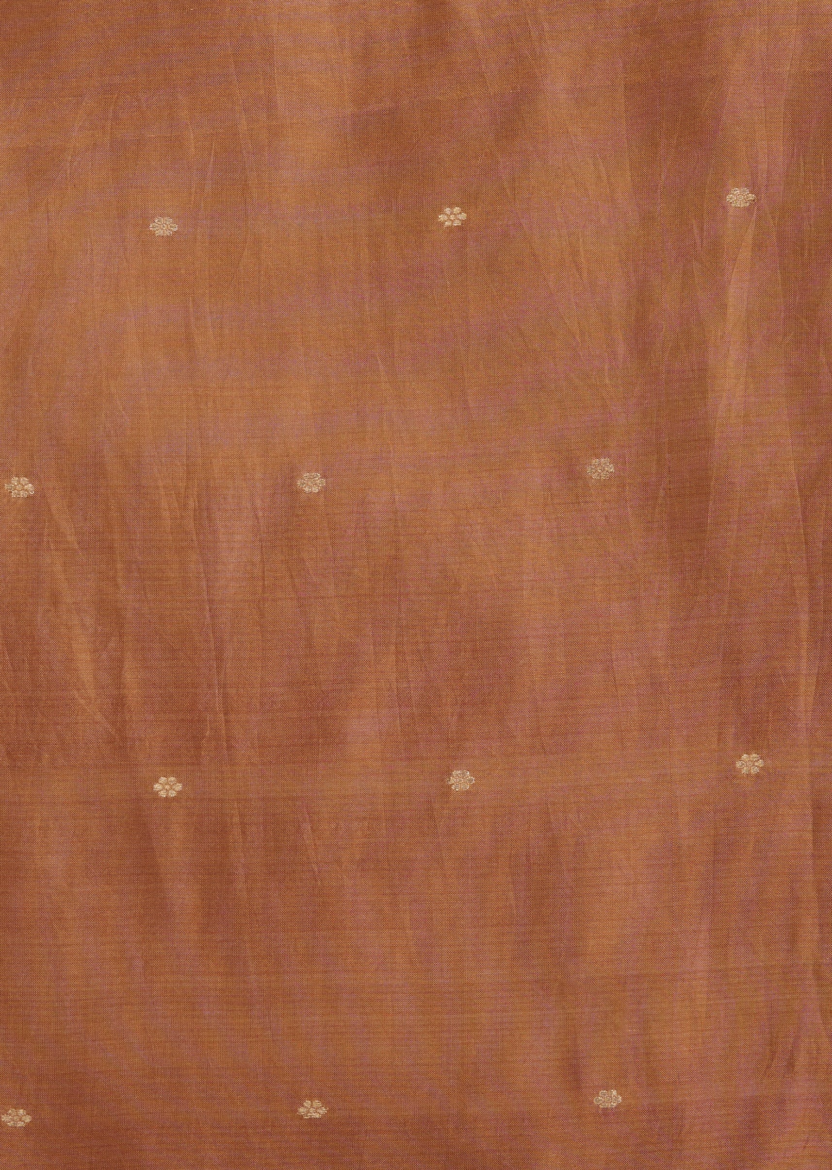 Brown Banarasi Silk Unstitched Suit Set With Dupatta - Image 2
