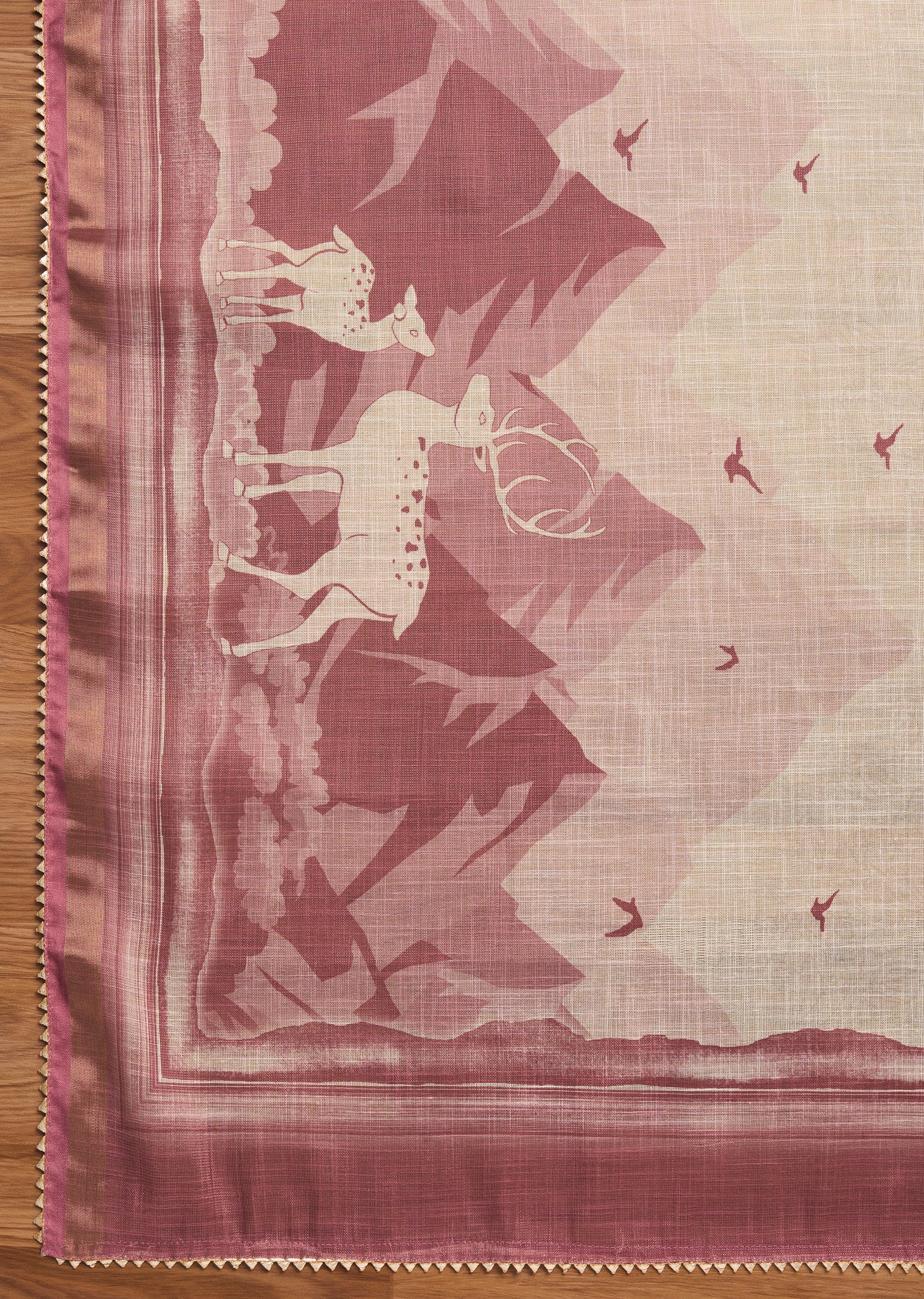 Brown Cotton Unstitched Suit Set - Image 5
