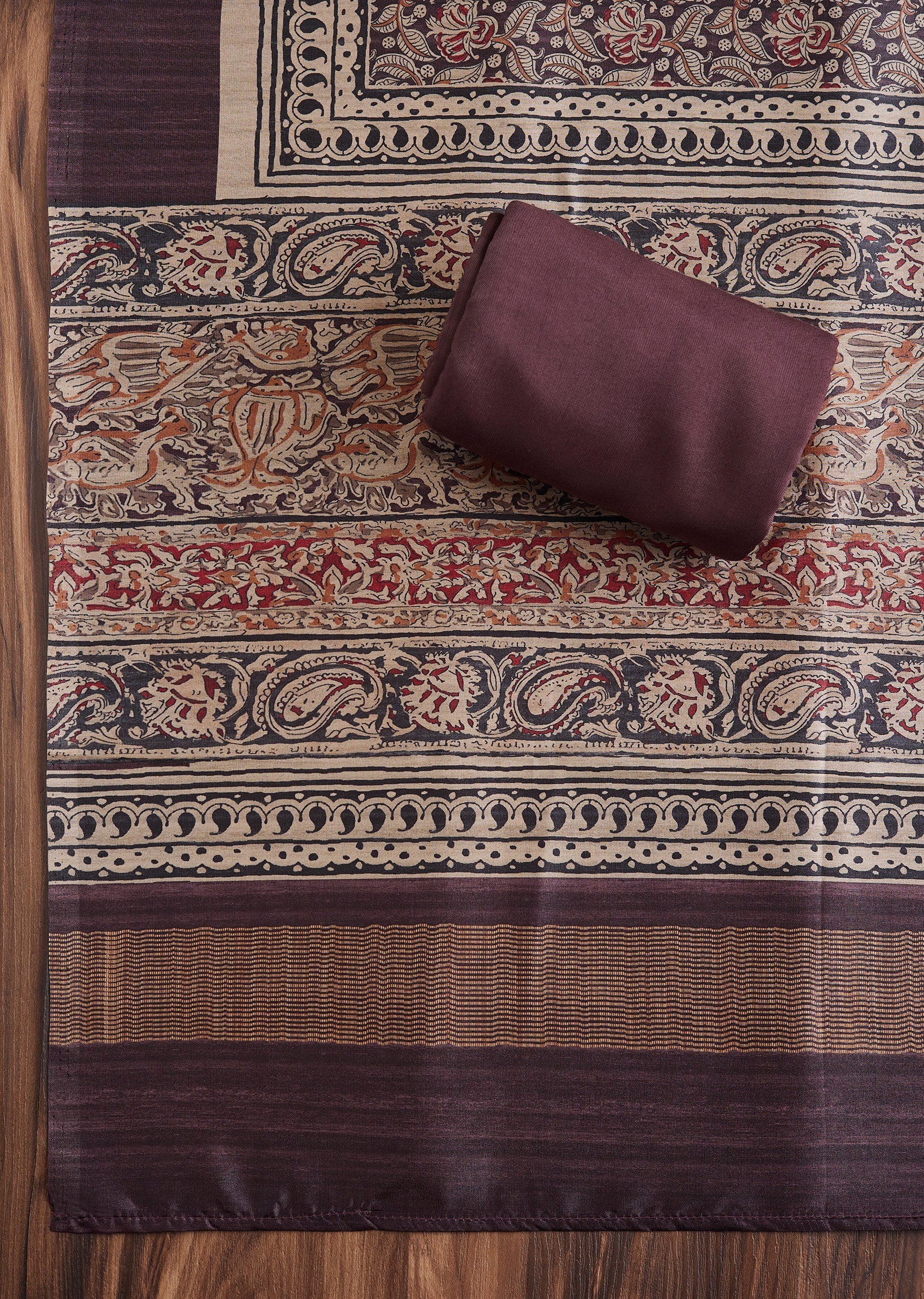 Brown Dola Silk Suit Set - Image 4