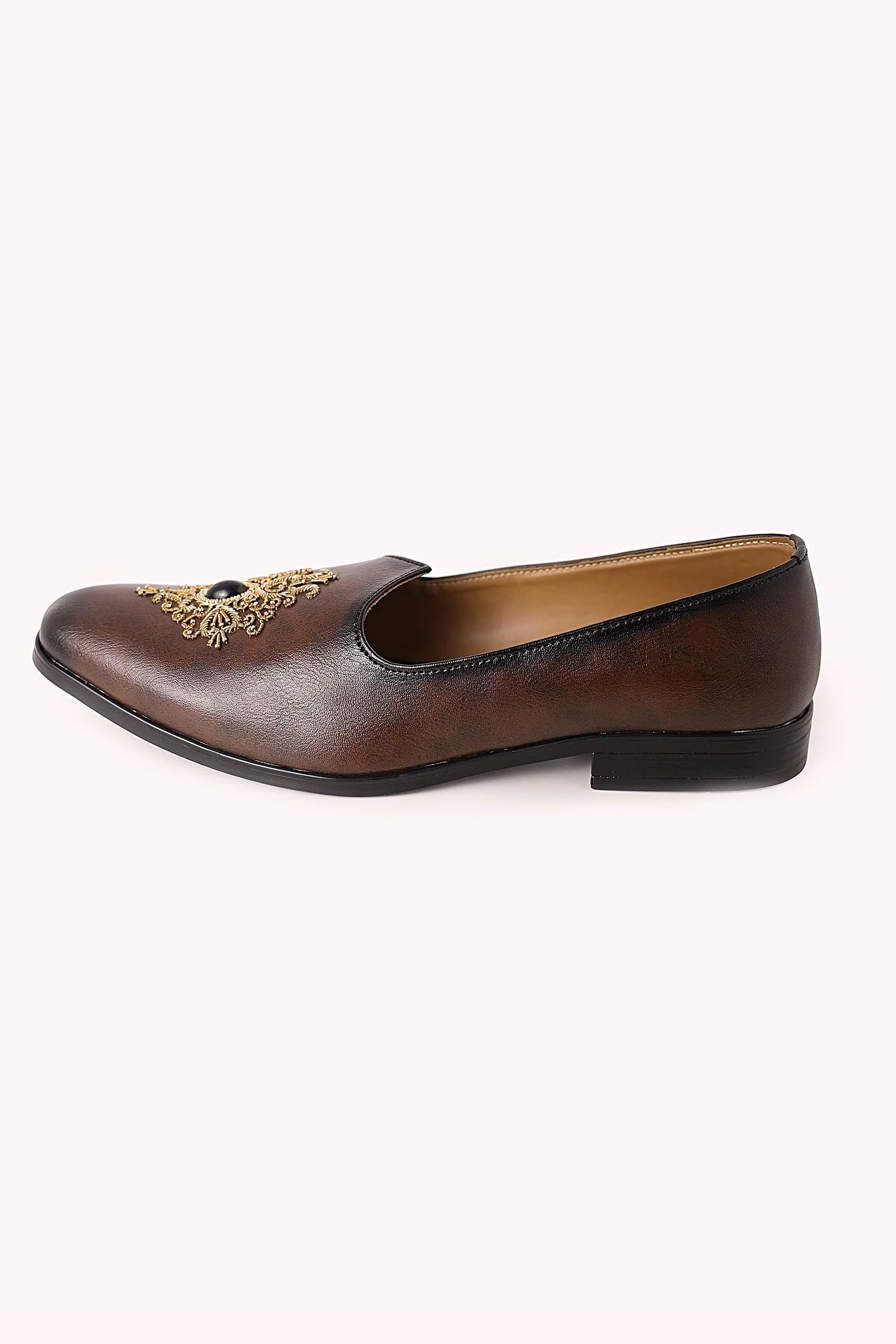 Brown Embroidered Juttis - Image 4
