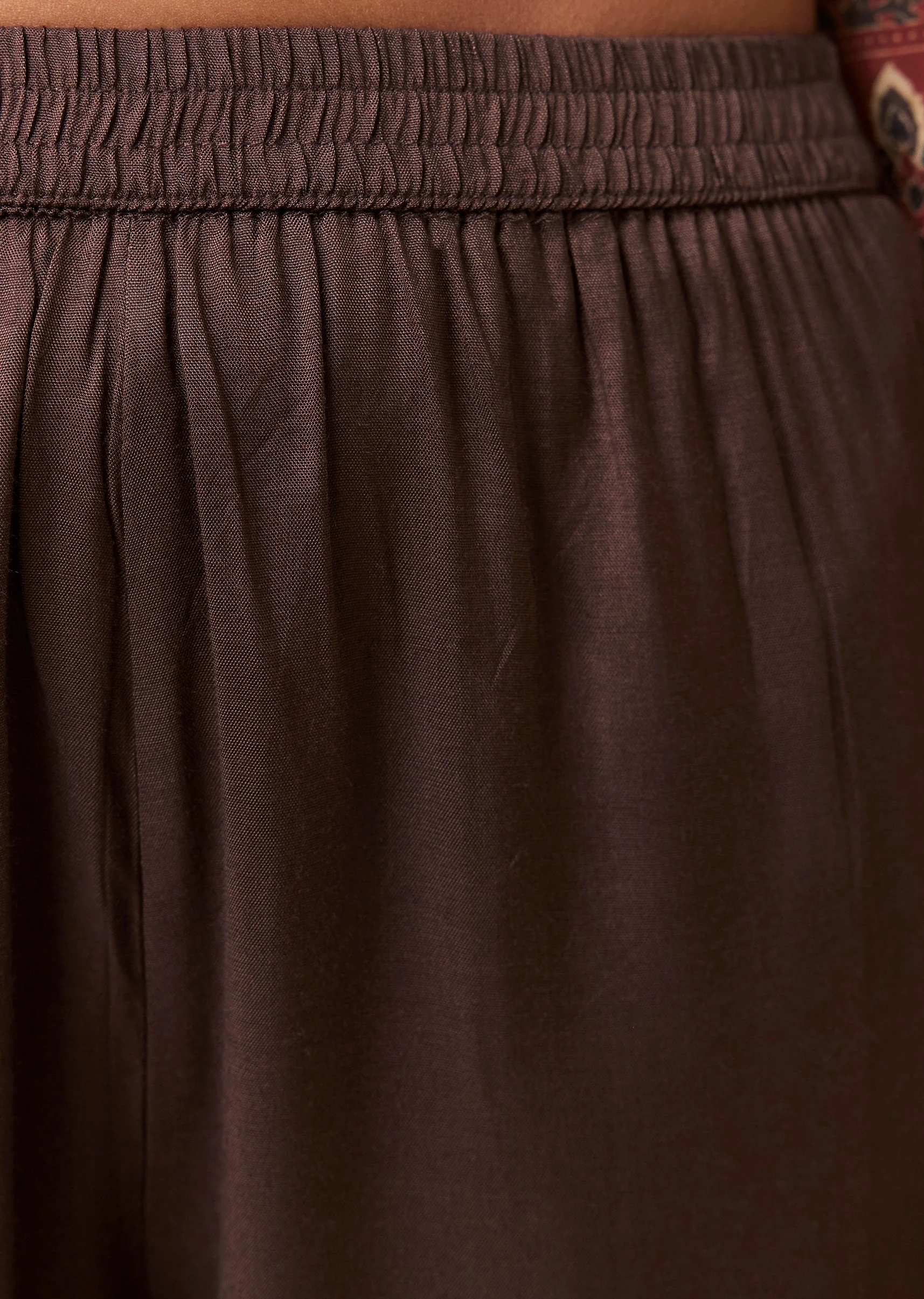 Brown Indie Print Silk Kurta Set - Image 6