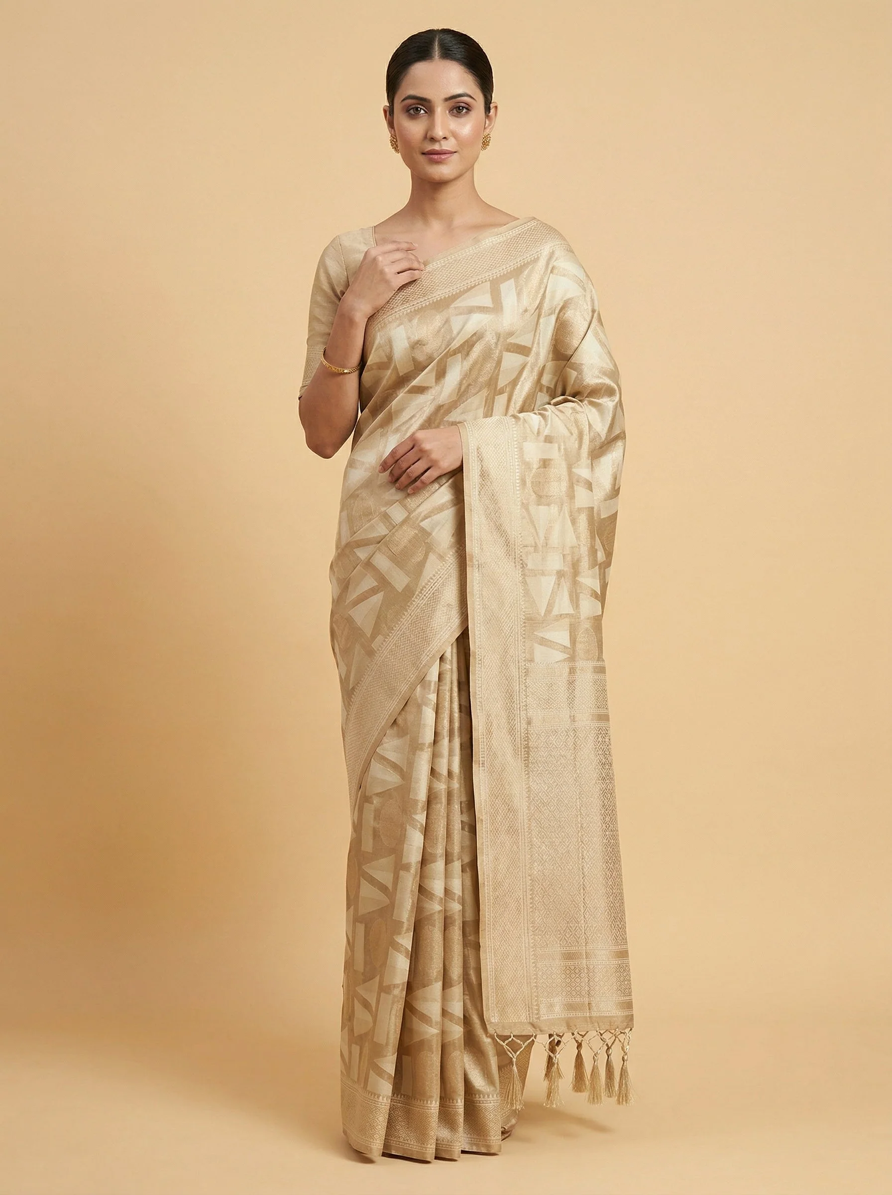 Buttermilk Cream Handloom Saree