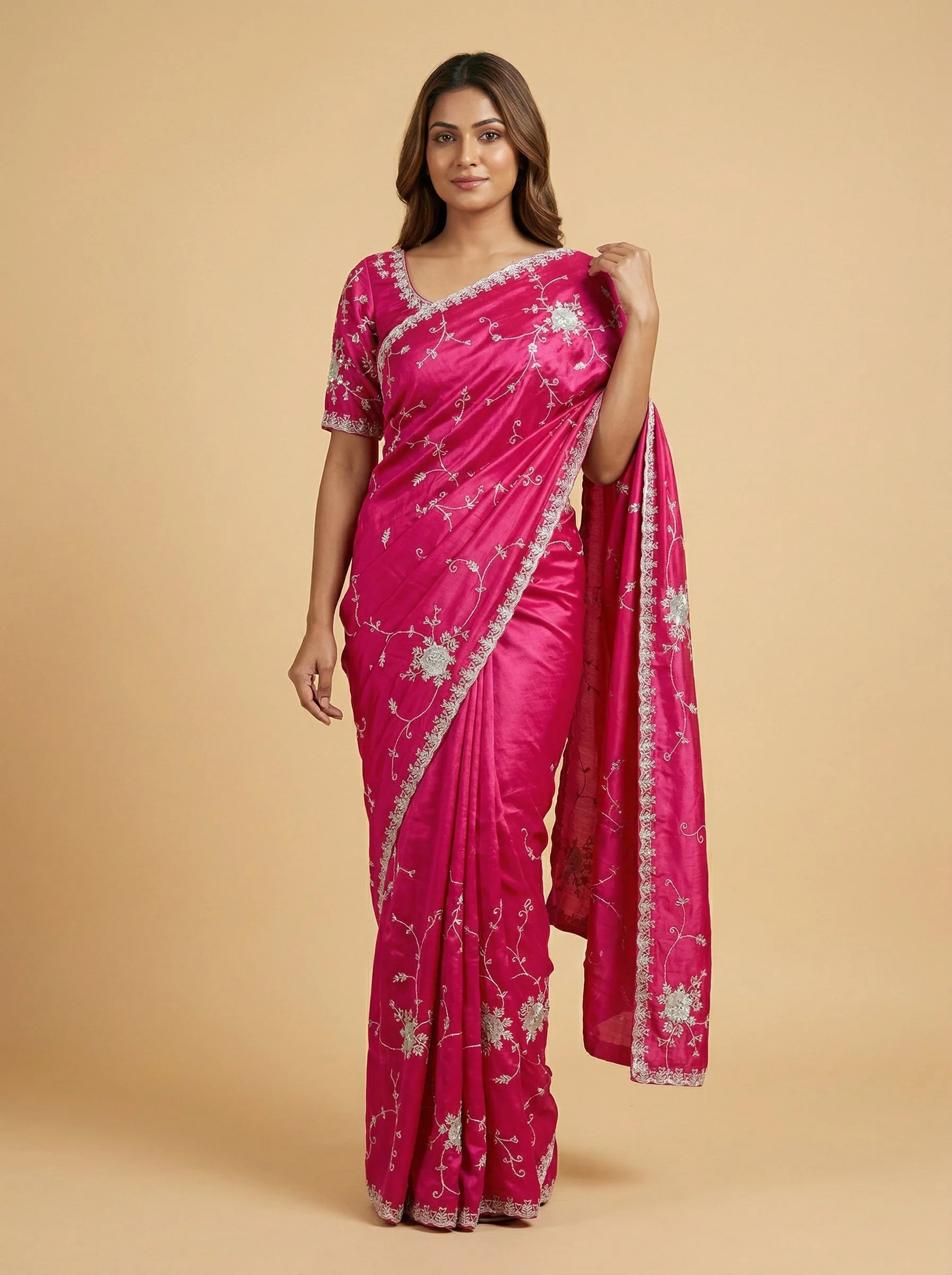 Candy Pink Playful Saree