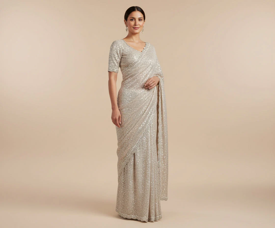 Chikku Rustic Embroidered Saree