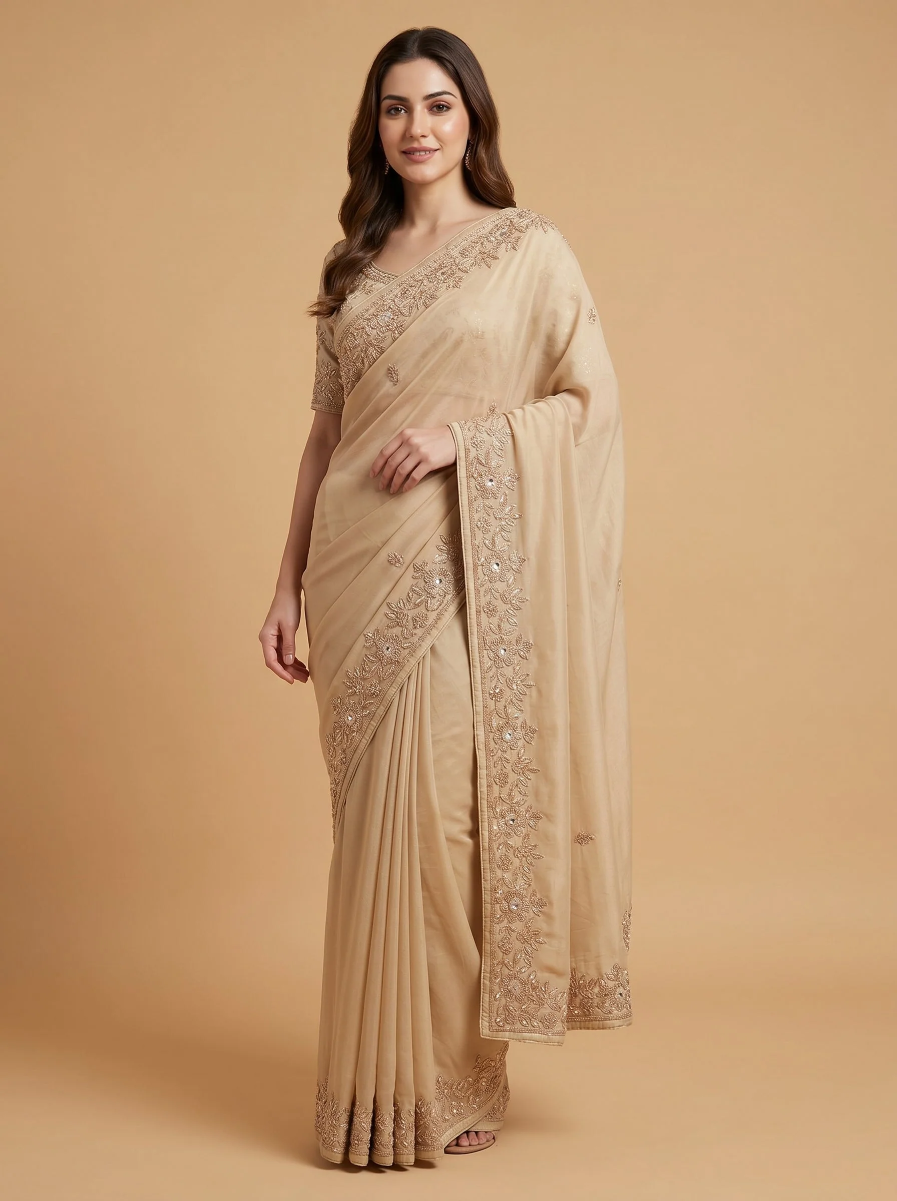 Chiku Earth Elegance Saree