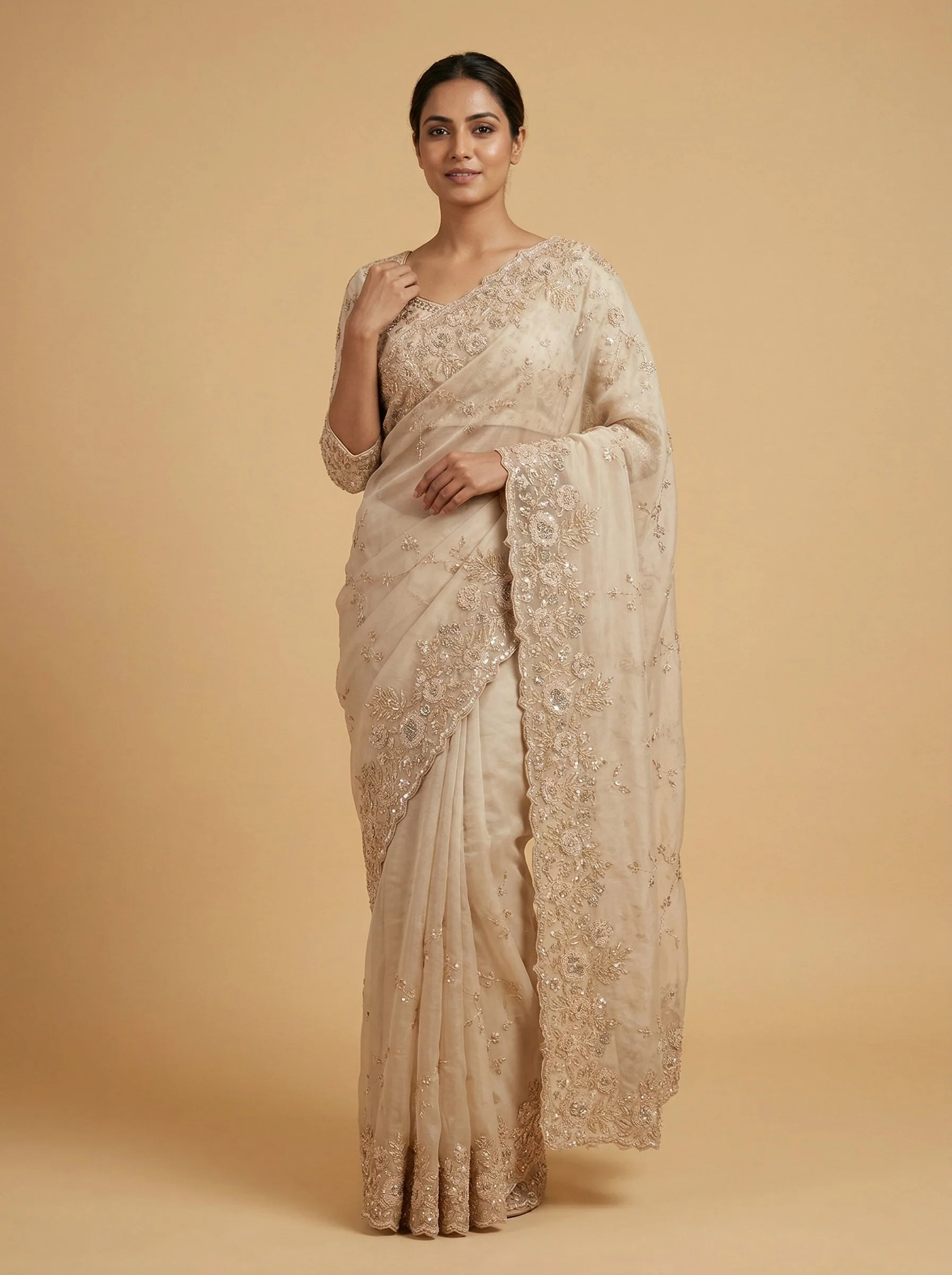 Chiku Organic Handloom Saree